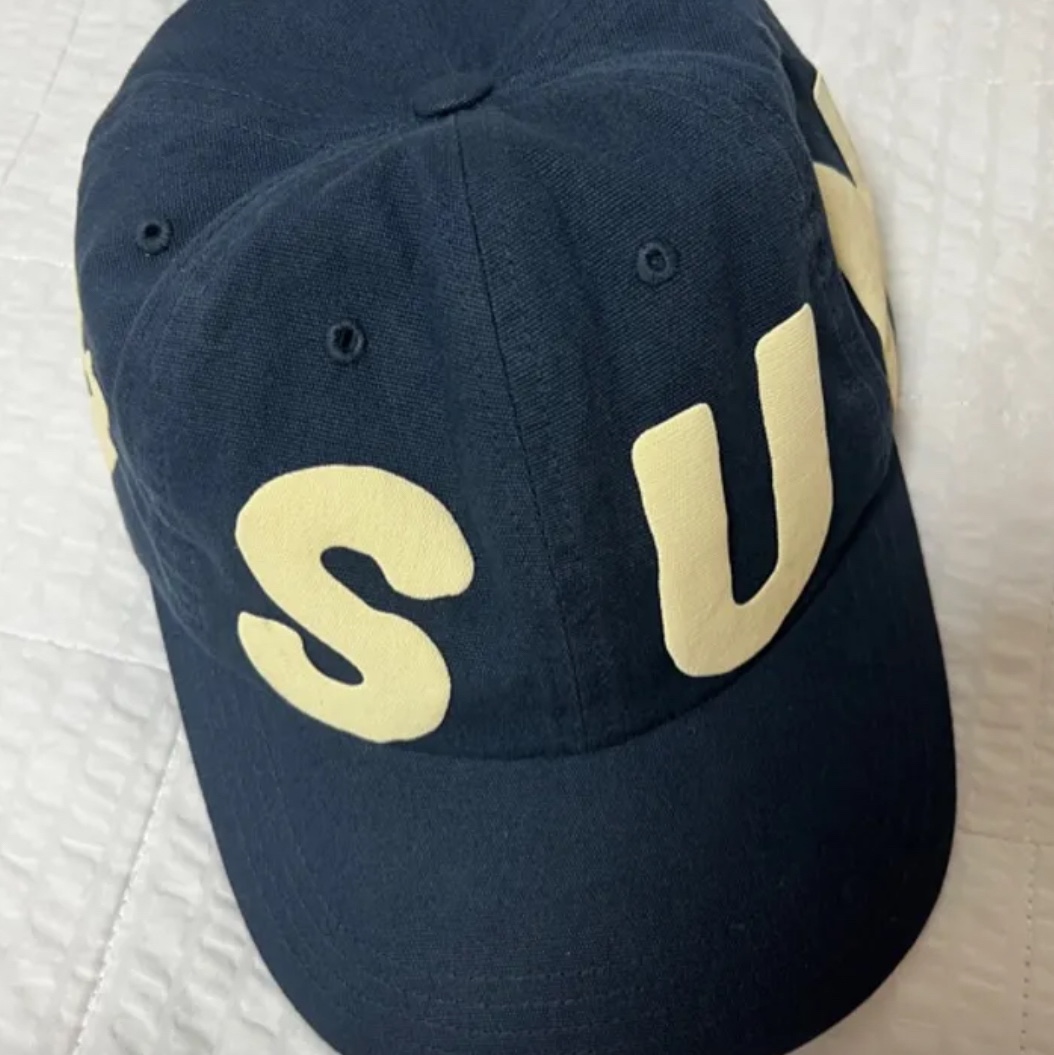 [더블적립] sunlovetour Capital Cap Navy 착용 스타일