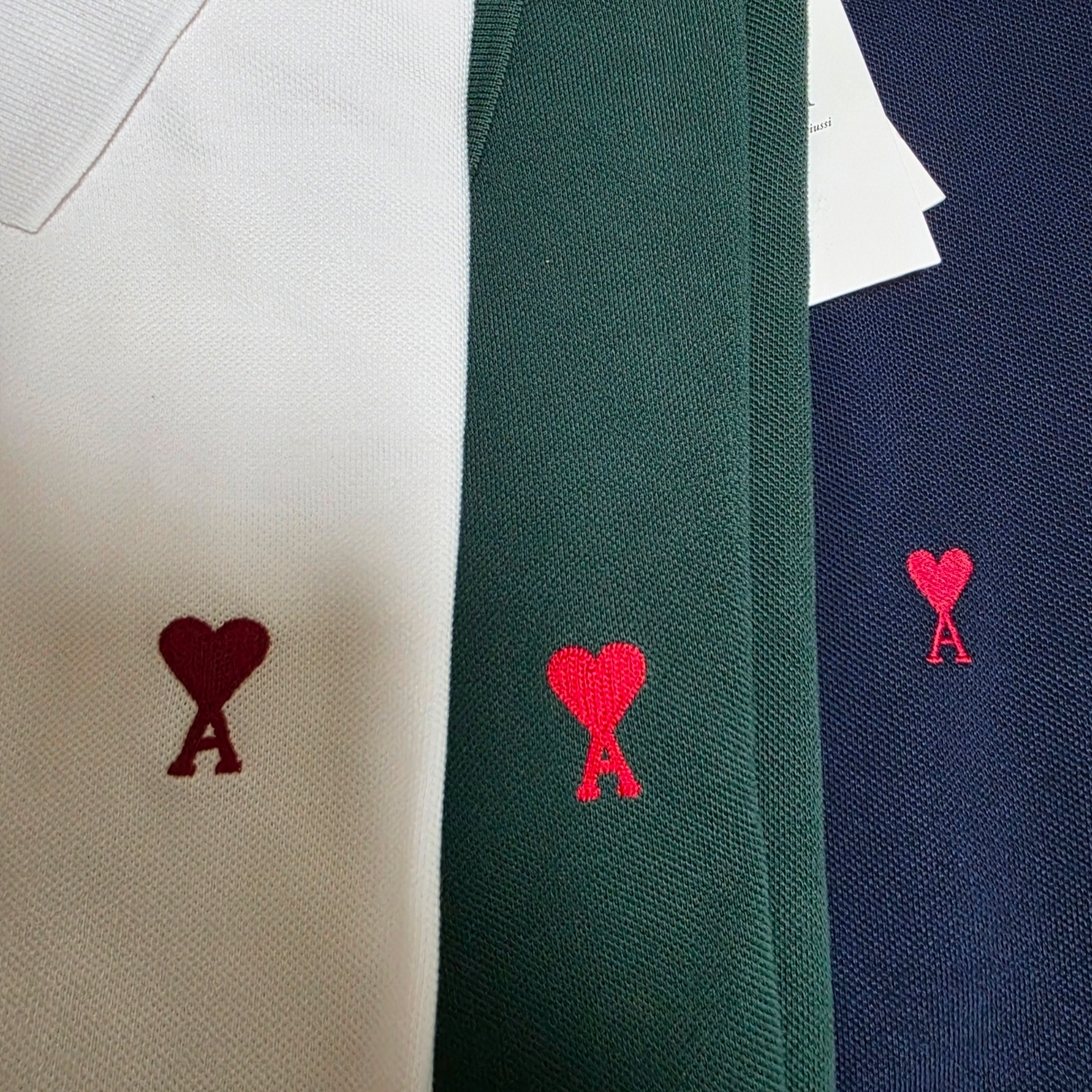 AMI de Coeur Polo Shirt Night Blue 착용 스타일