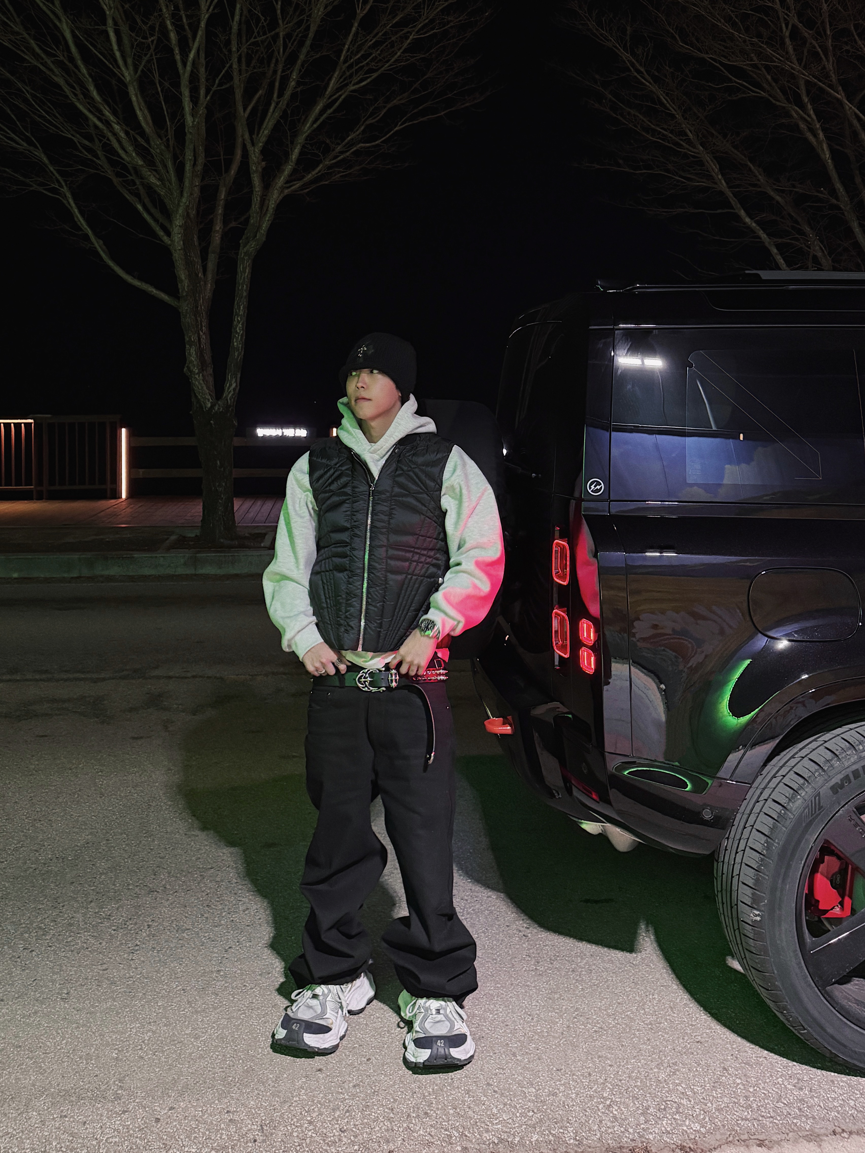 Chrome Hearts Cross Leather Patch Cotton Beanie Black, Chrome Hearts Cross Leather Patch Cashmere Beanie Black 착용 스타일 - 1