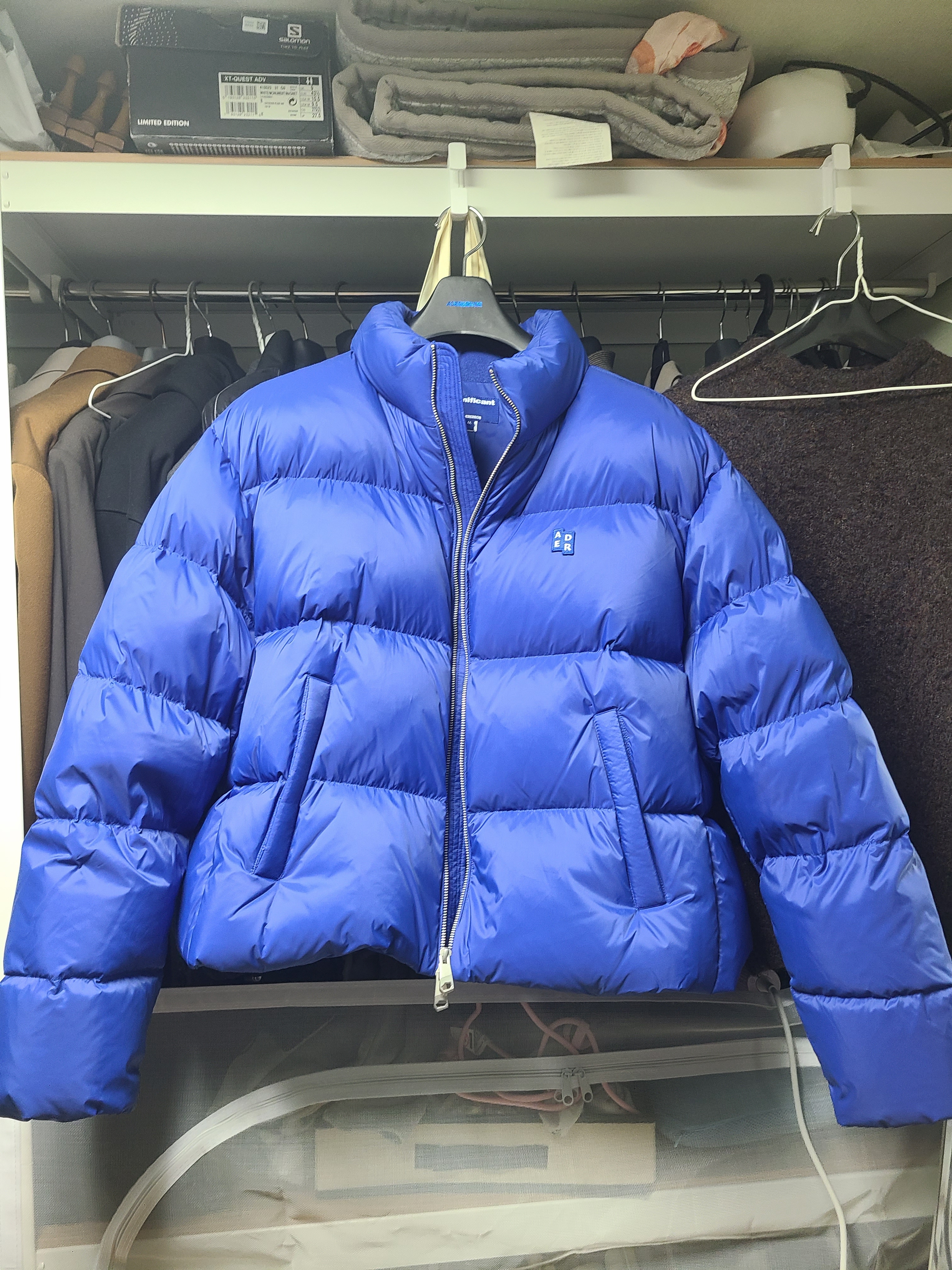 Ader Error Sig; TRS Tag Puffer Jacket 01 Z-Blue 착용 스타일 - 2
