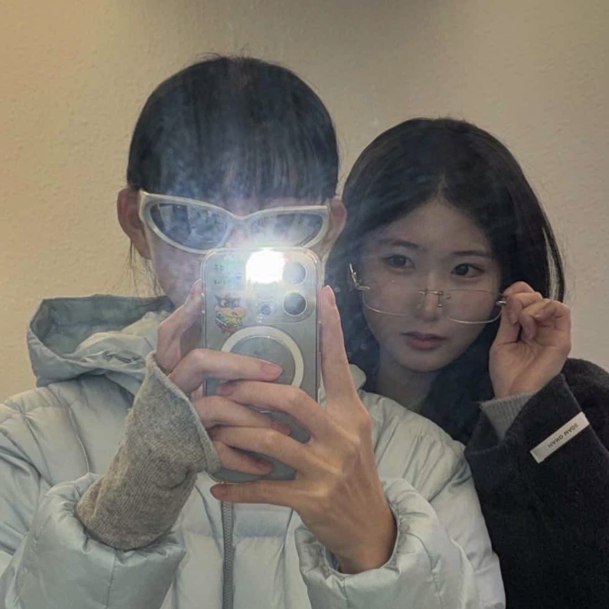 The North Face Wave LT On Jacket Light Blue 착용 스타일 - 1