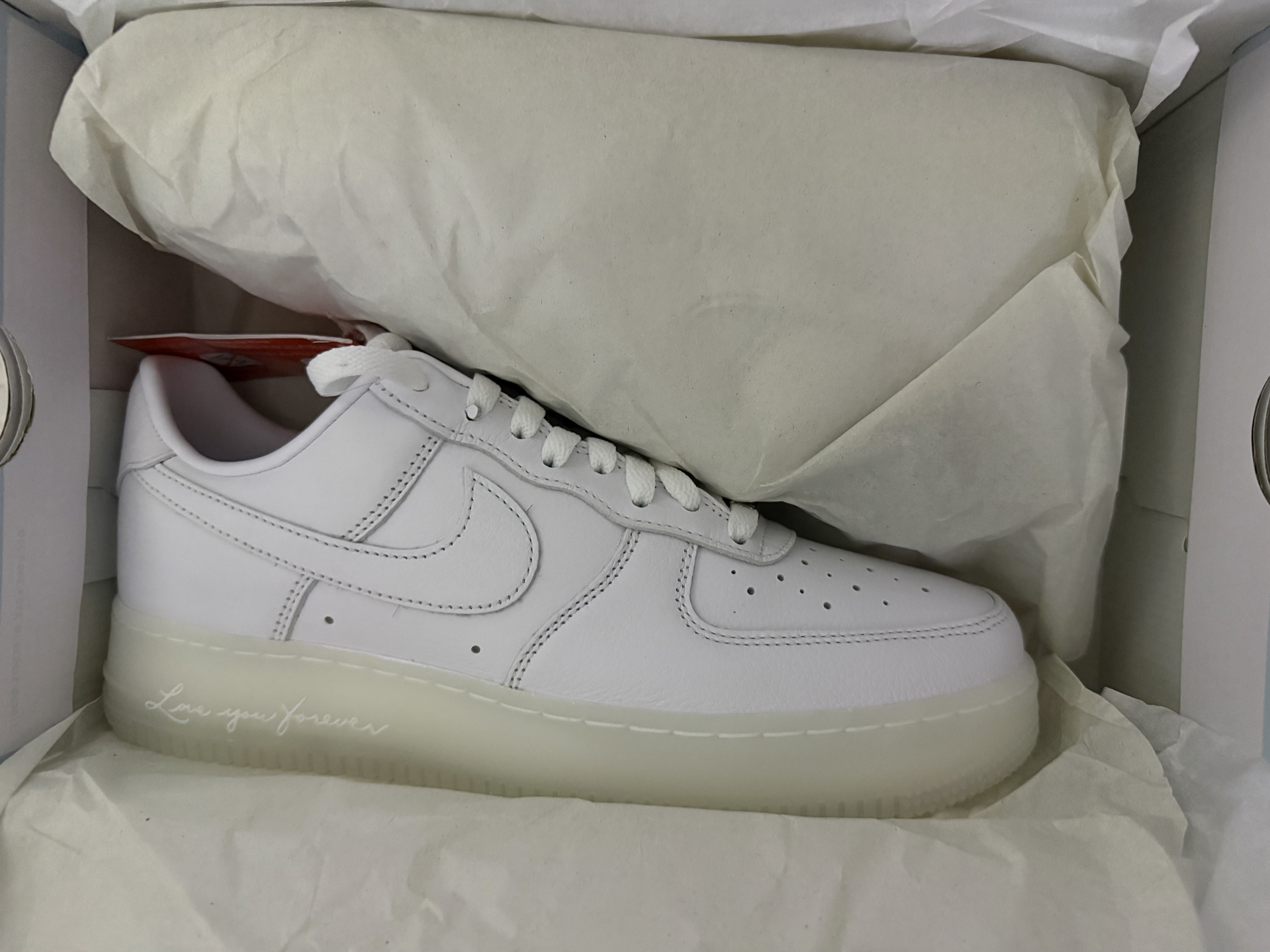 Nike x Drake Nocta Air Force 1 Low SP Certified Lover Boy White Cobalt Tint 착용 스타일 - 1