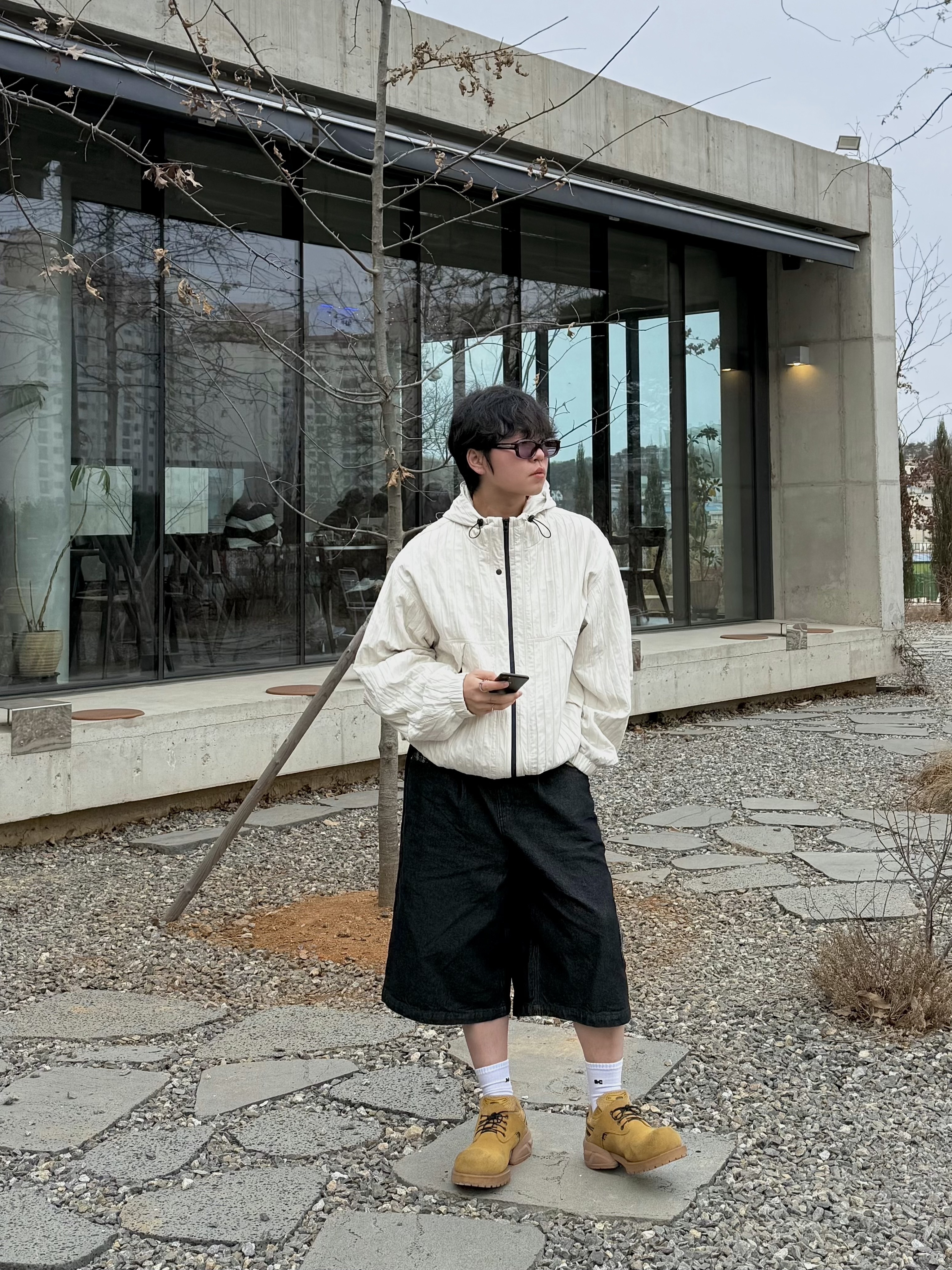 Remagine Hybrid Derby Shoes Starting Bigger Wheat, Kapital Thumbs Up Bone Hand Zip Wallet Navy 착용 스타일 - 3