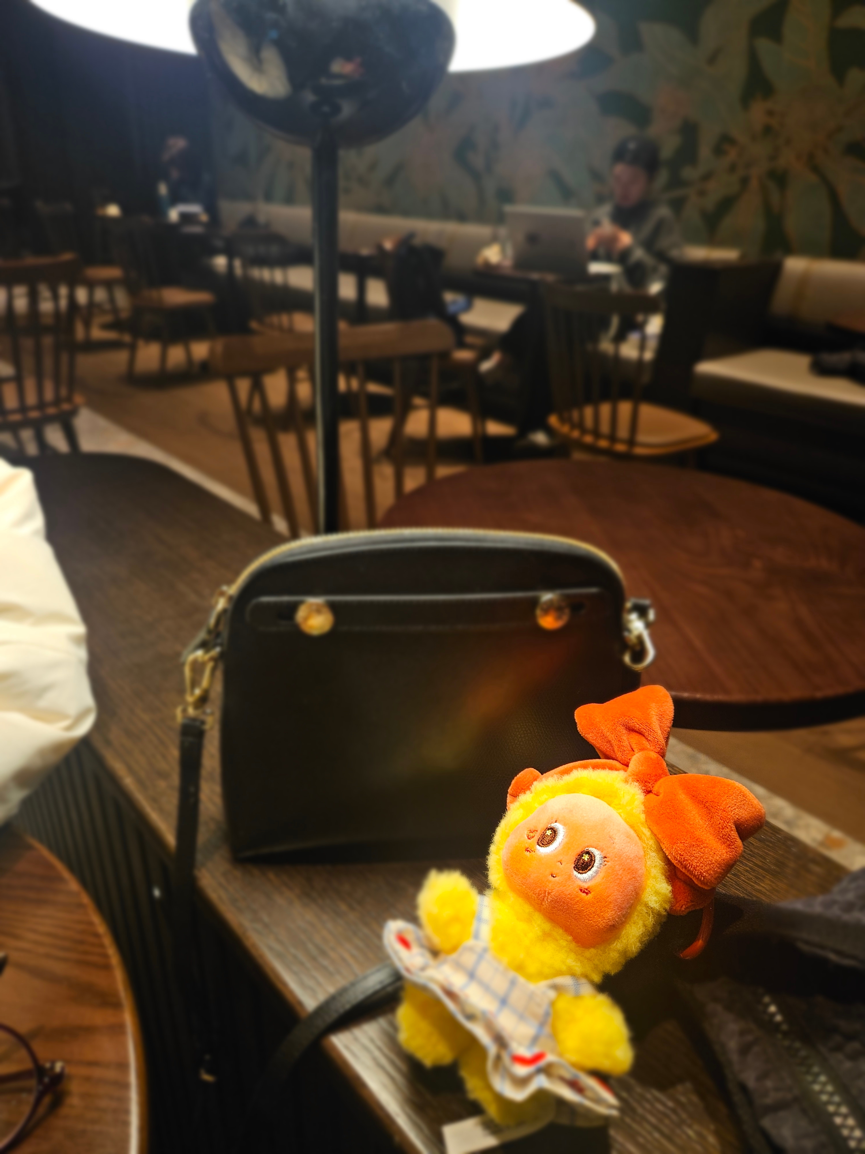 Pop Mart Twinkle Twinkle Crush On You Series Plush Pendent Skip A Beat (Opened Case), Human Made Heart Carabiner Yellow 착용 스타일 - 3