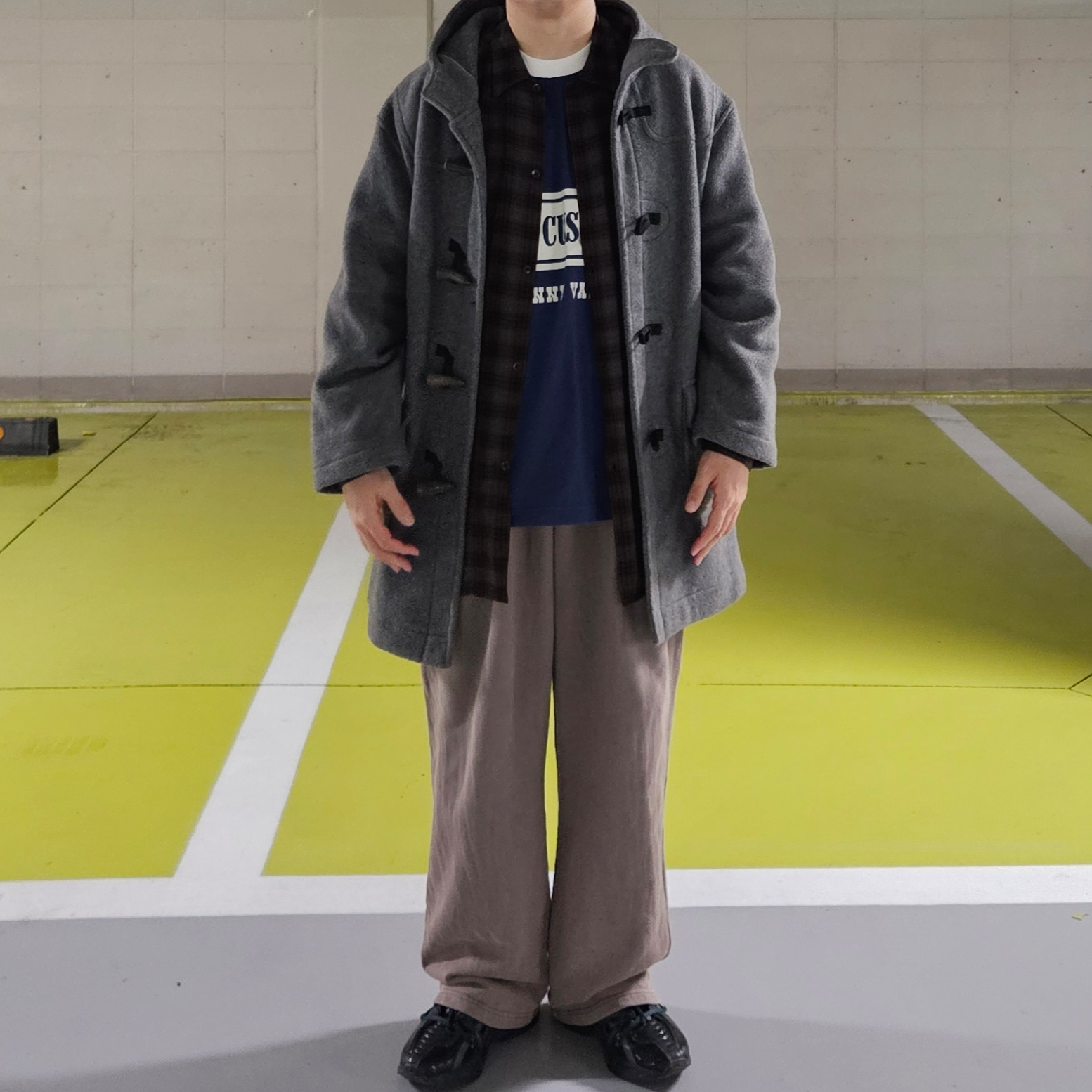 New Era x MoMA New York Yankees Cap Navy, Comoli Rayon Open Collar Shirt Check - 24SS 착용 스타일 - 2