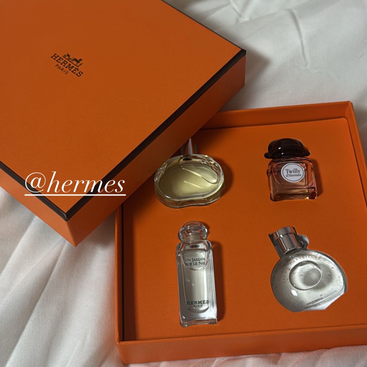 Hermes Miniatures Perfume Set 7.5ml x 4 착용 스타일