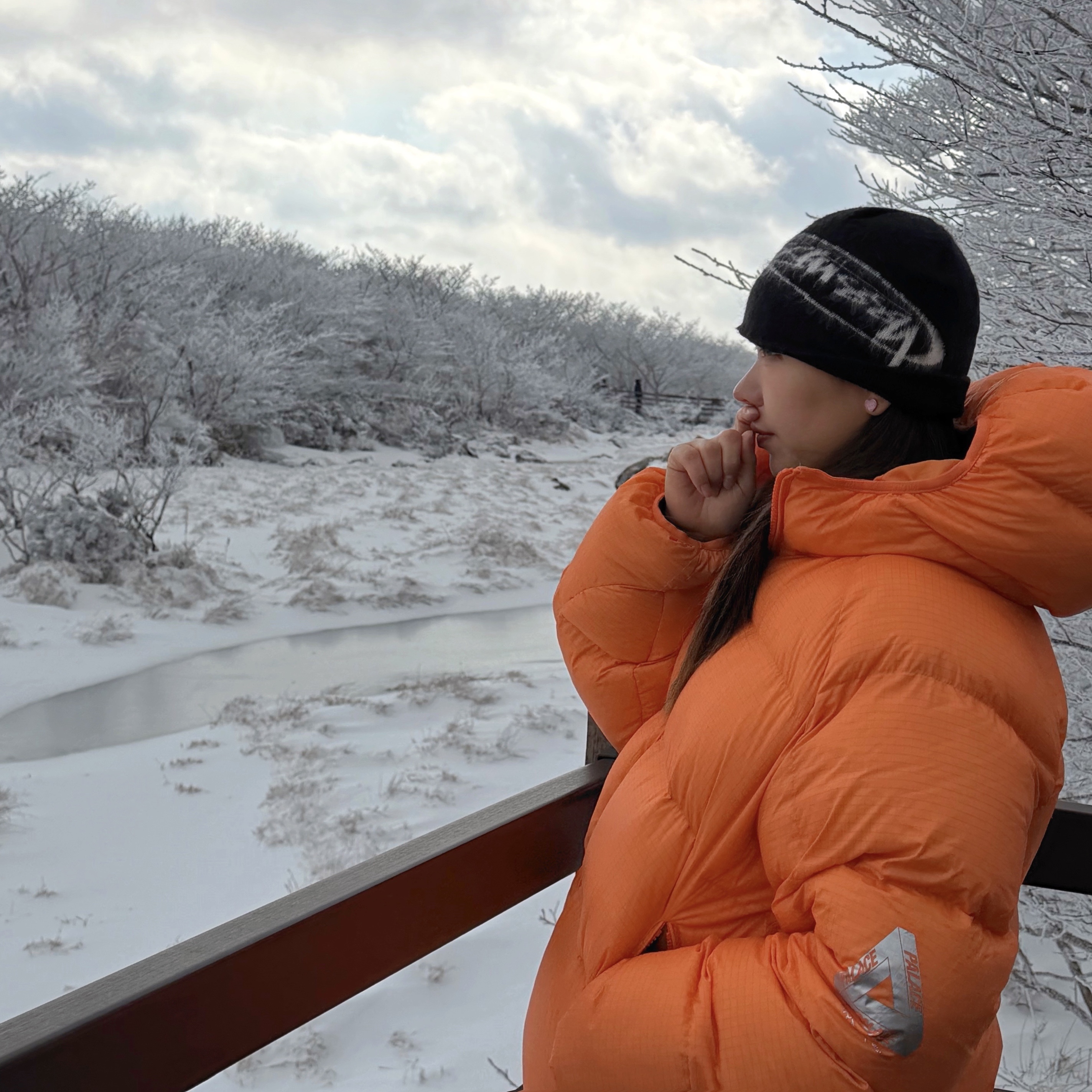Palace Pertex Quantum RS Puffa Orange - 25FW, Stussy Brushed Out Stock Skullcap Beanie Black 착용 스타일