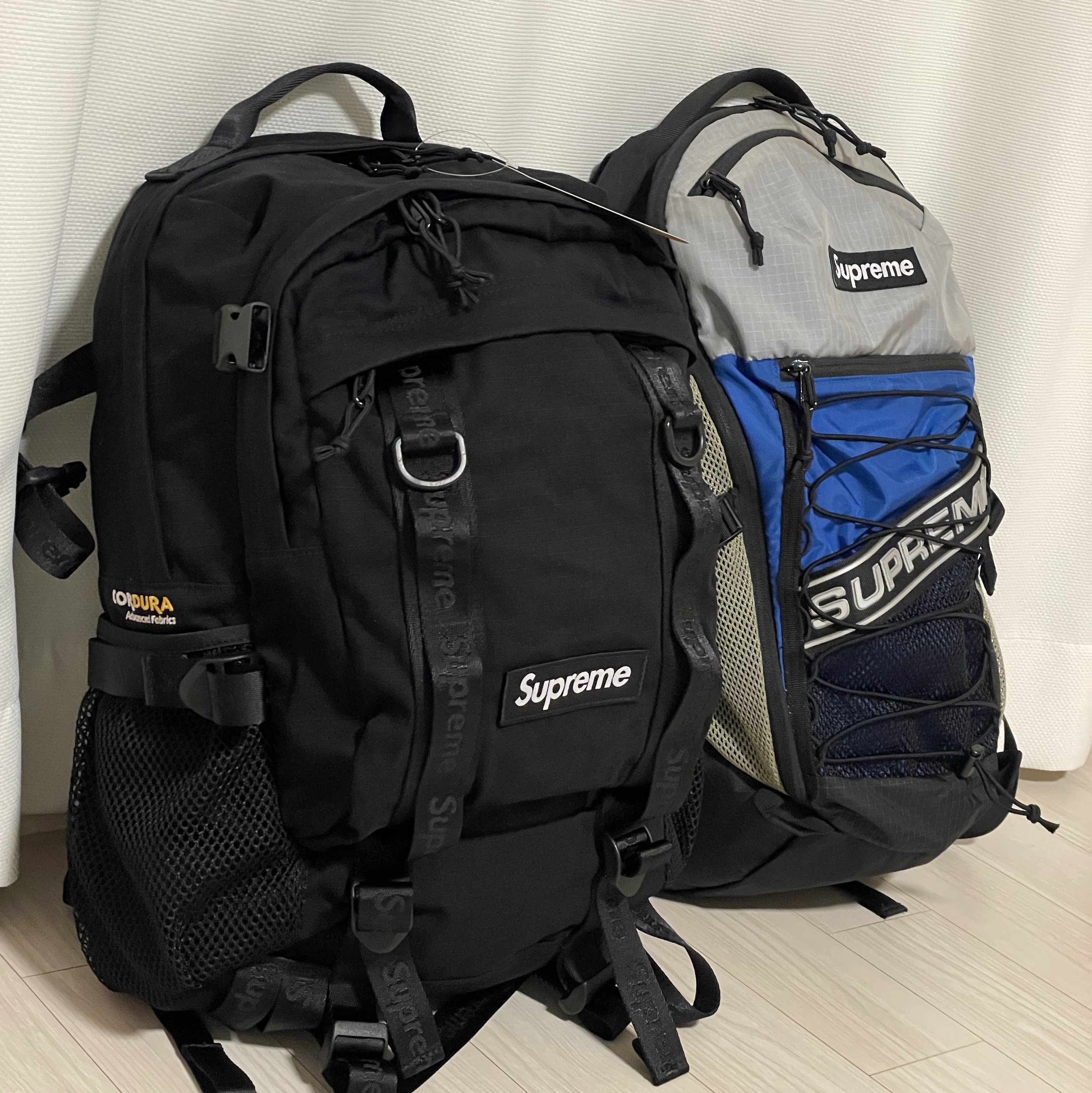 Supreme Backpack Black - 26SS, Supreme Backpack Blue - 23FW 착용 스타일 - 4