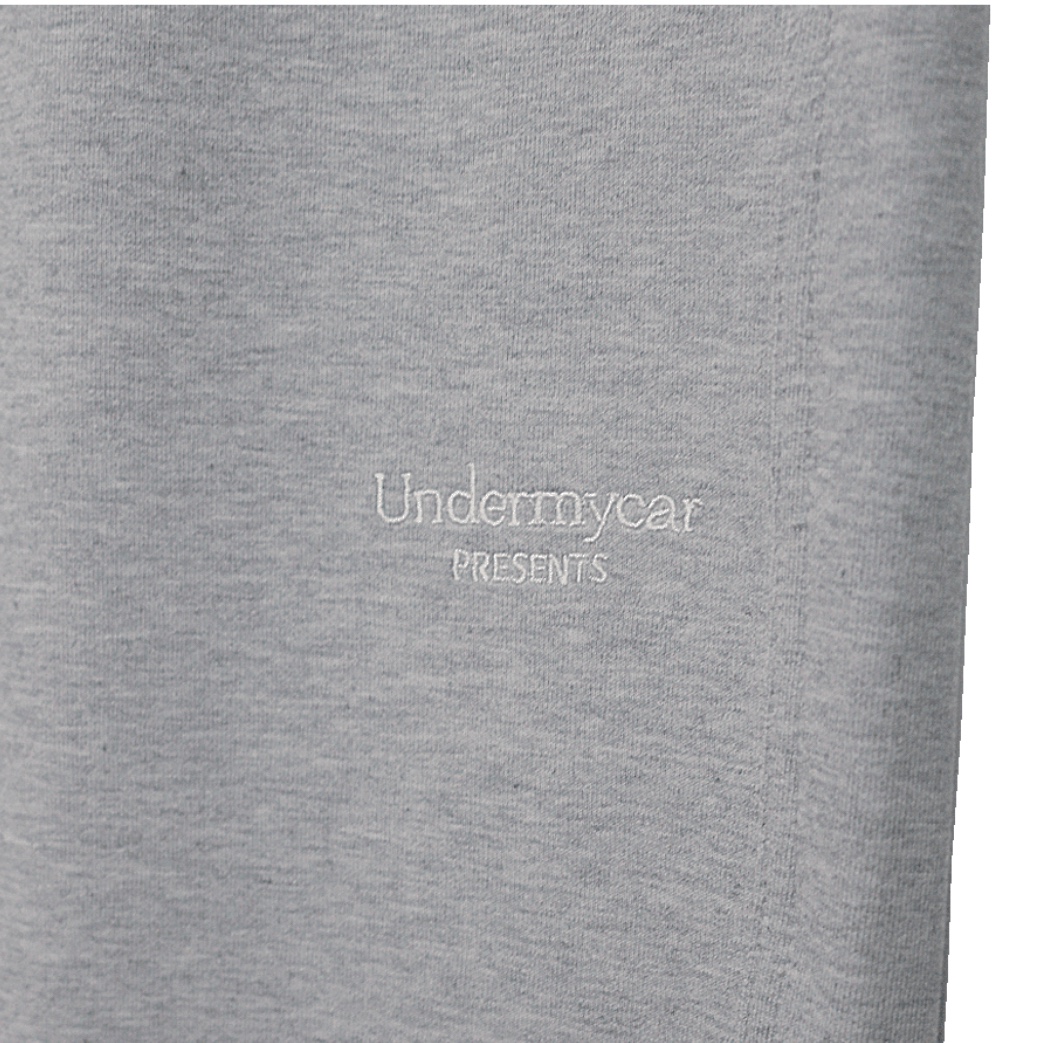Undermycar Mu.163 Classic Logo Baggy Fit Sweat Pants Melange Gray 착용 스타일 - 7