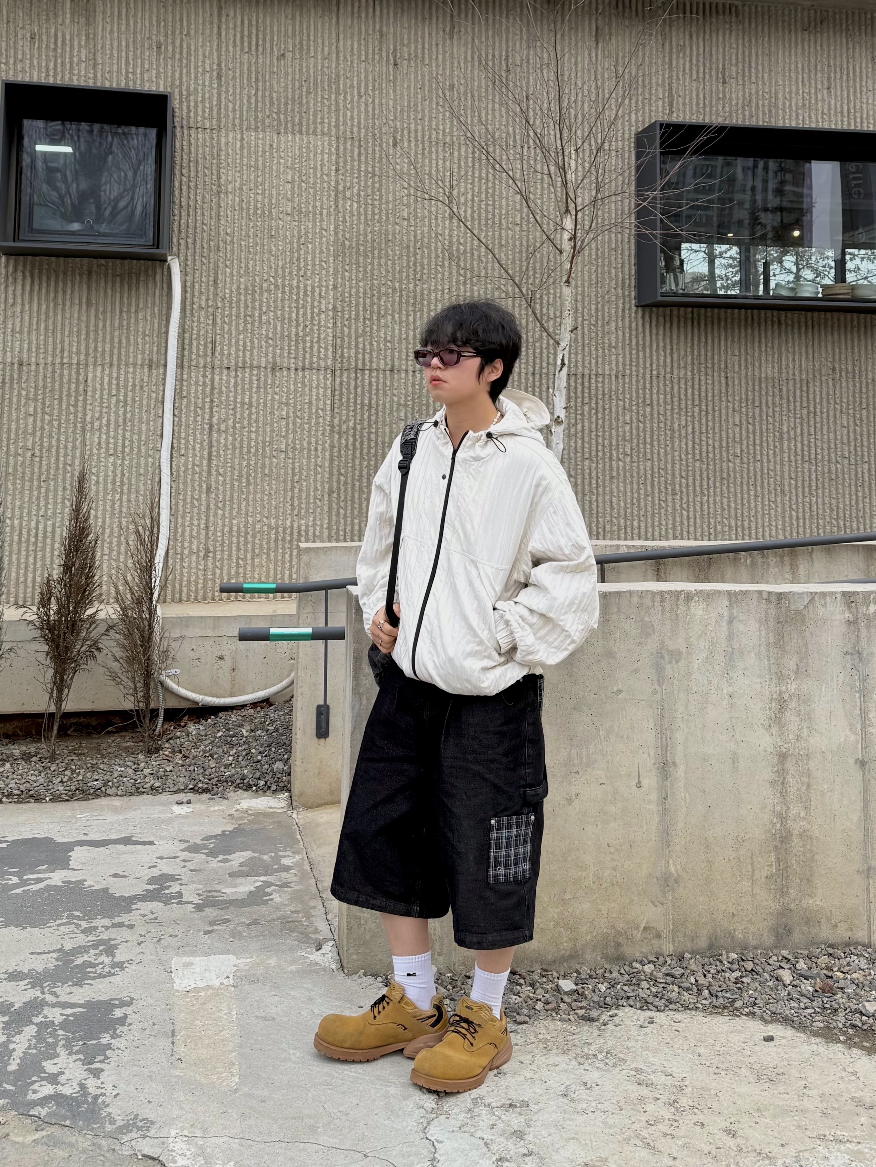 Remagine Hybrid Derby Shoes Starting Bigger Wheat, Kapital Thumbs Up Bone Hand Zip Wallet Navy 착용 스타일 - 2