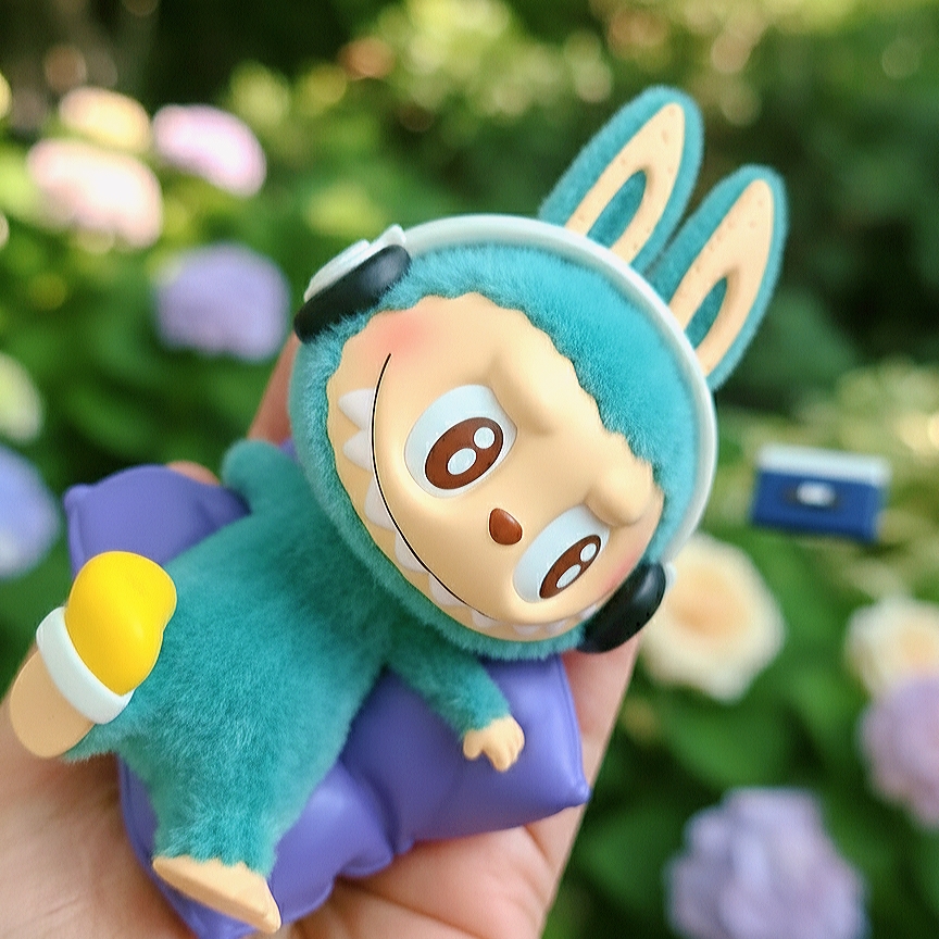 Pop Mart Labubu The Monsters 1:00 A.M. Series Figures Sealed Case (1 Blind Box), Pop Mart Labubu The Monsters 1:00 A.M. Series Figures Music Time (Opened Case) 착용 스타일