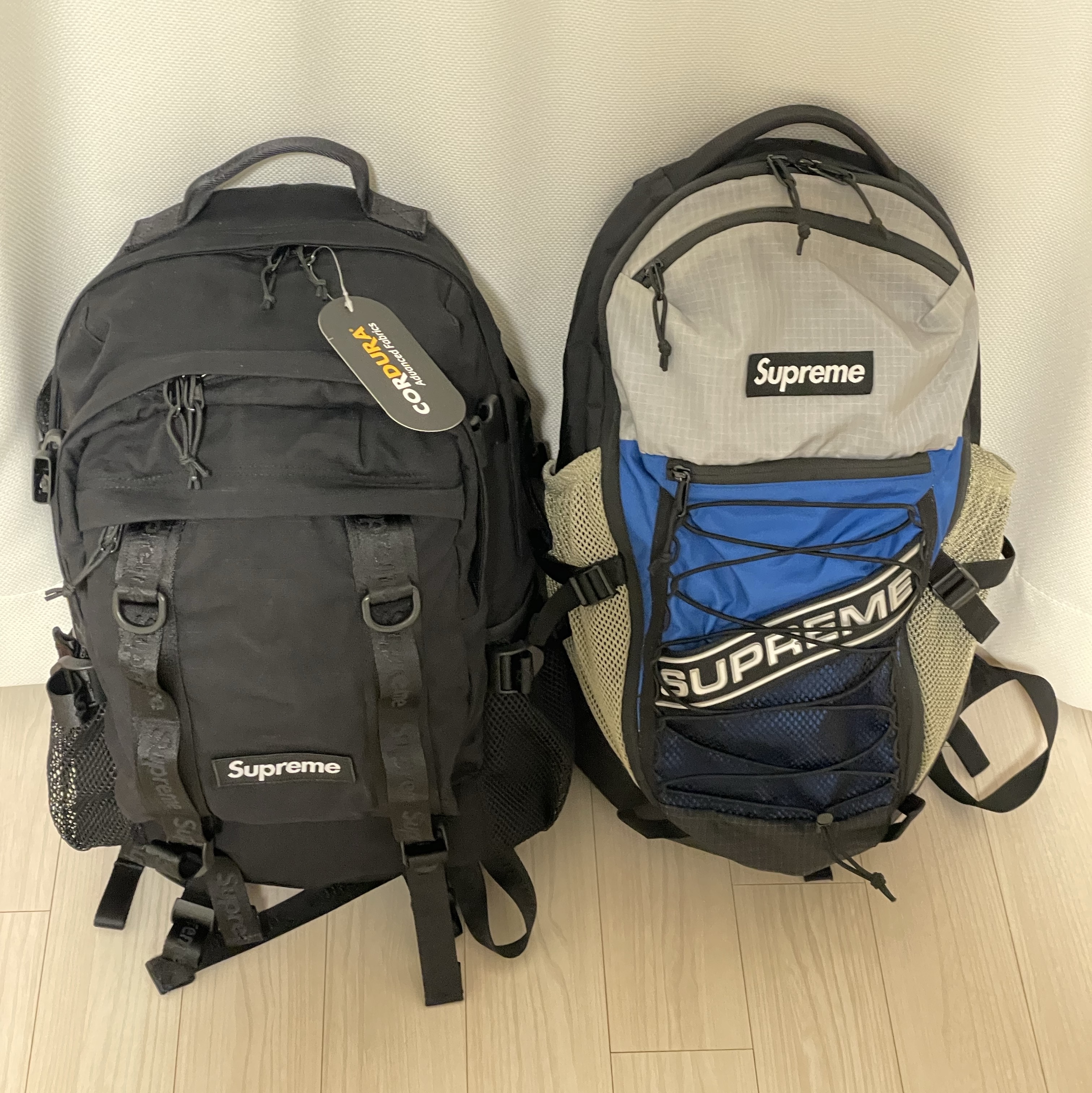 Supreme Backpack Black - 26SS, Supreme Backpack Blue - 23FW 착용 스타일 - 5