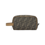 Fendi Small FF Jacquard Toiletry Case Brown