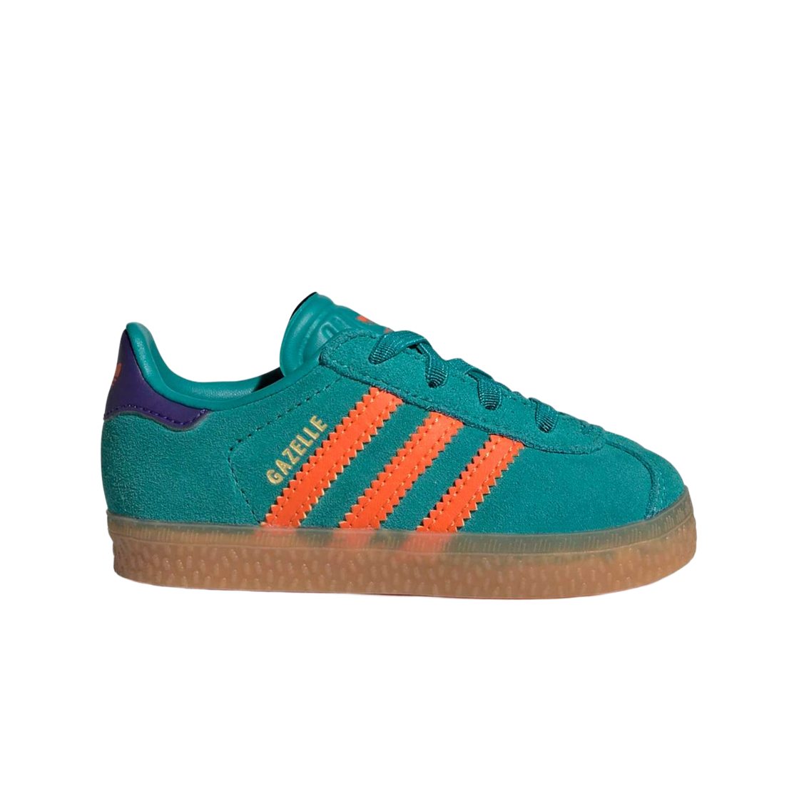 JR5940 (Infant) Adidas Gazelle Comfort Closure Pure Teal Impact Orange