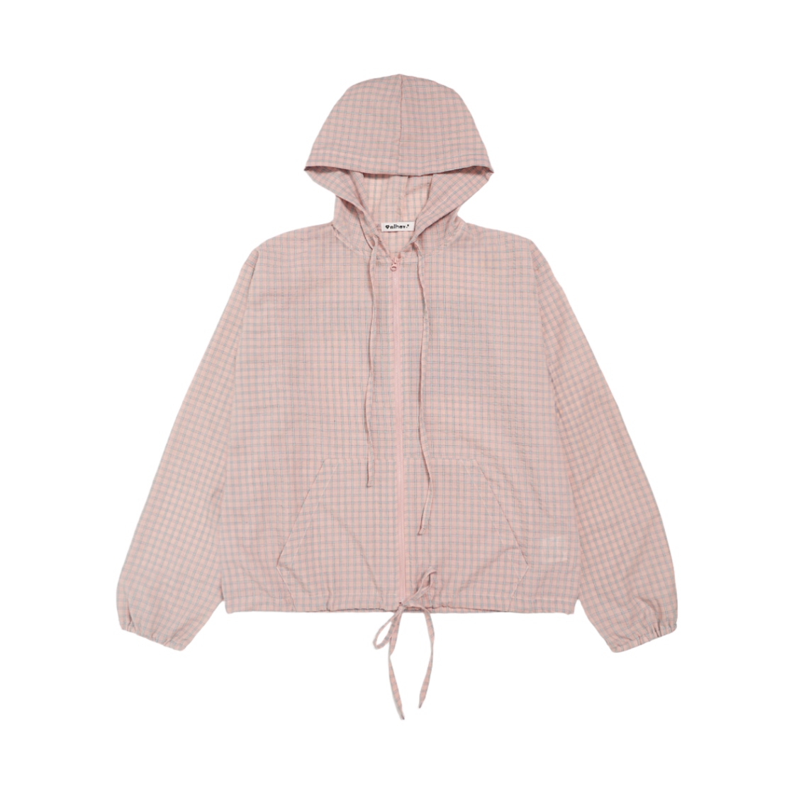 미헤브 미유 백프린트 후드 집업 자켓 핑크(mihev Miyu Back Print Hood Zip-Up Jacket Pink) - 2