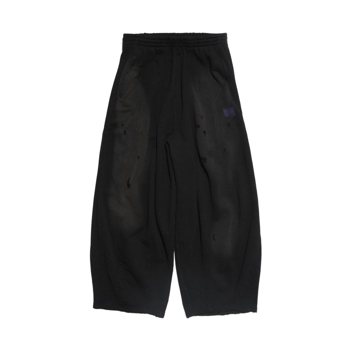 니들스 디컨스트럭티드 H.D. 코튼 프렌치 테리 스웨트팬츠 블랙(Needles Deconstructed H.D. Sweat Pant Cotton French Terry Black)