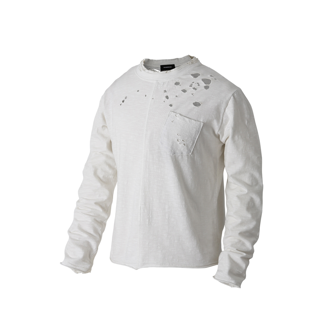 로어링라드 슬럽 디스트로이드 롱 슬리브 화이트(ROARINGRAD Slub Destressed Long Sleeve White)