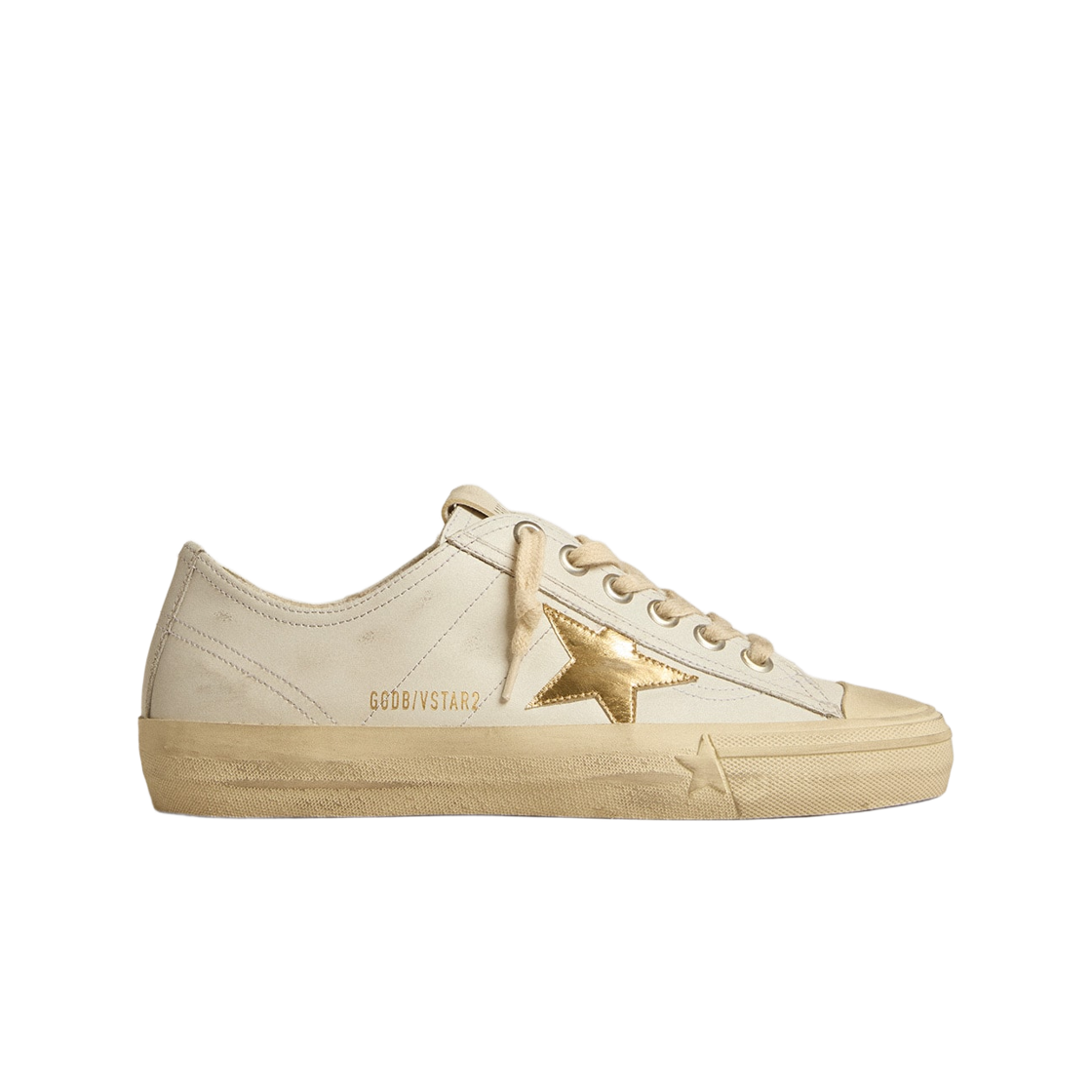 GWF00129-F005292-10272 (W) Golden Goose V-Star Gold Metallic Sneakers White