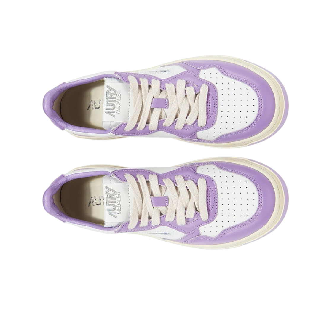 (W) 오트리 메달리스트 로우 스니커즈 퍼플((W) Autry Medalist Low Sneakers Purple) - 2