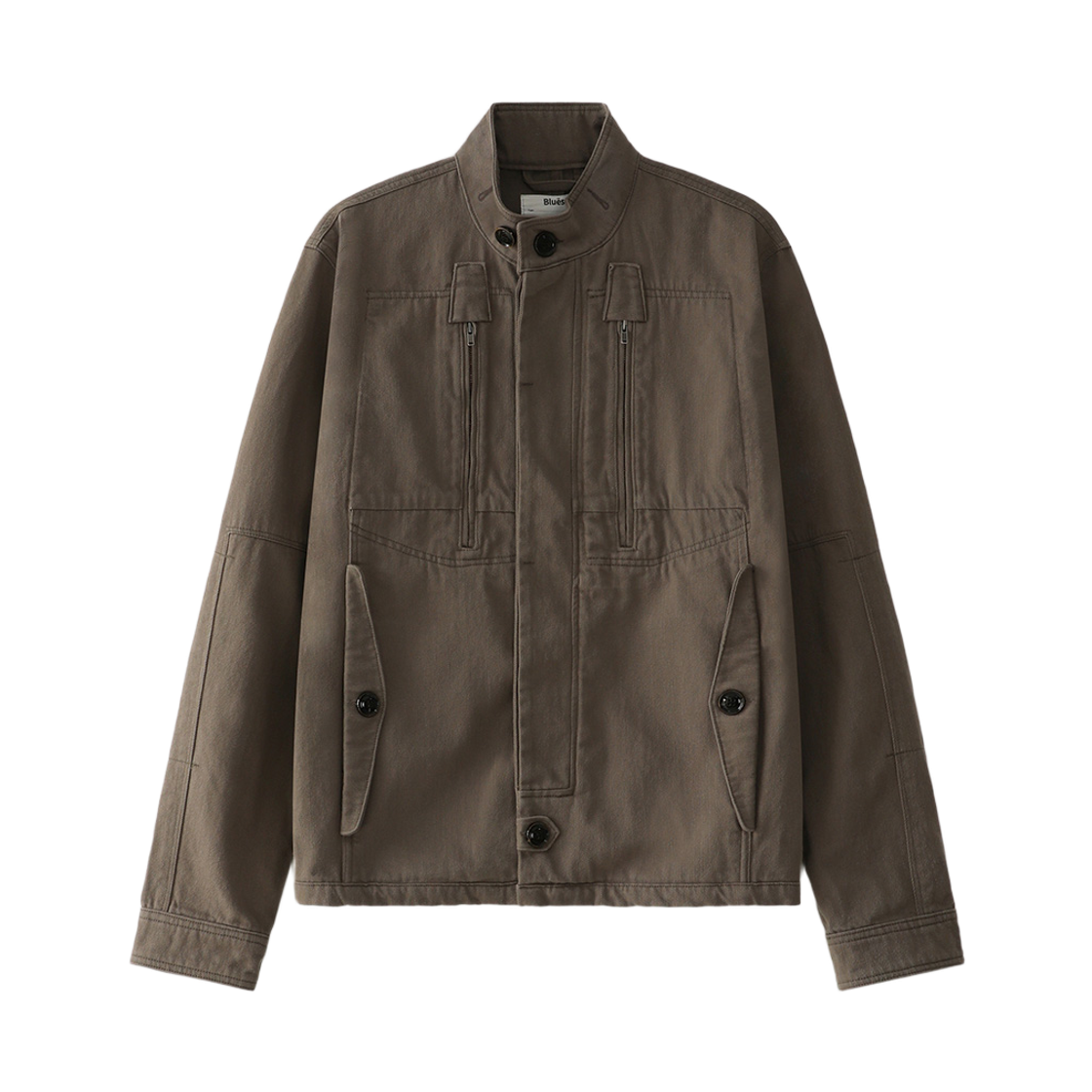 블루 선플라워 빈티지 페이드 하이넥 자켓(Blue Sunflower Vintage Fade High-Neck Jacket)