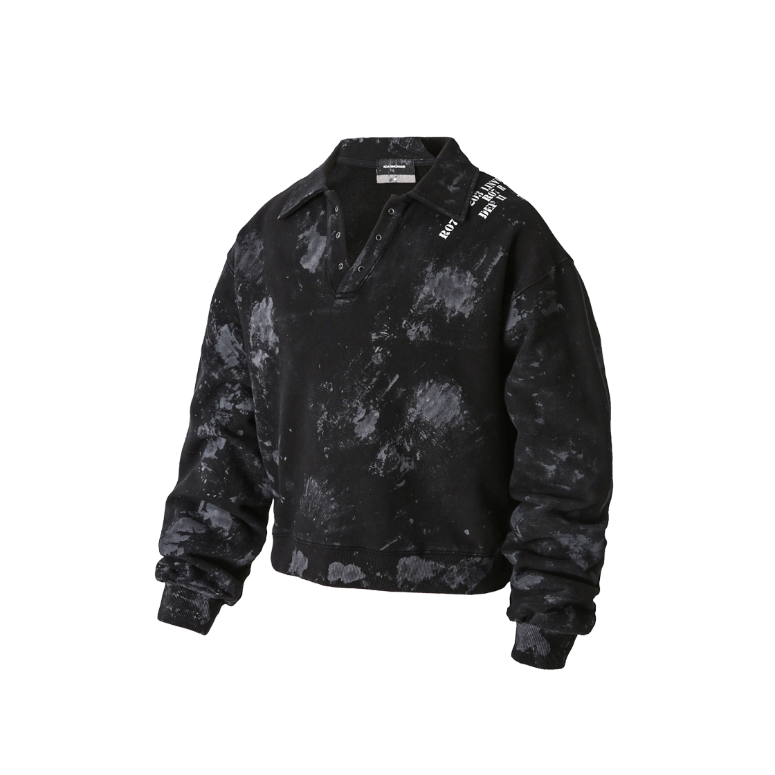 로어링라드 더티 폴로 스웻 셔츠 블랙(ROARINGRAD Dirty Polo Sweatshirt Black)