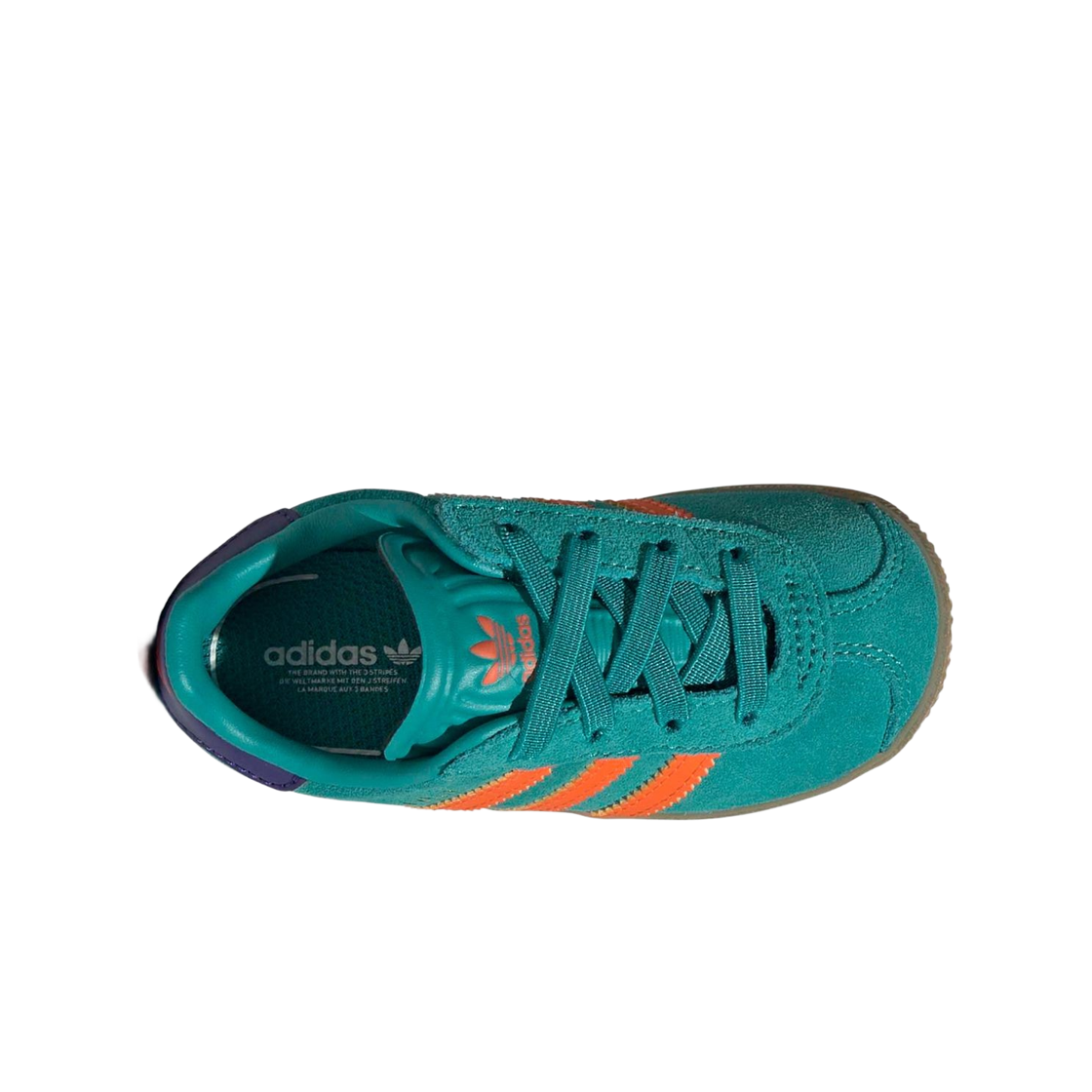 (인펀트) 아디다스 가젤 컴포트 클로저 퓨어 틸 임팩트 오렌지((Infant) Adidas Gazelle Comfort Closure Pure Teal Impact Orange) - 2
