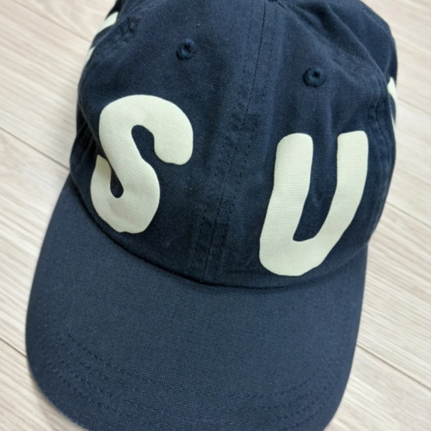 [더블적립] sunlovetour Capital Cap Navy 착용 스타일
