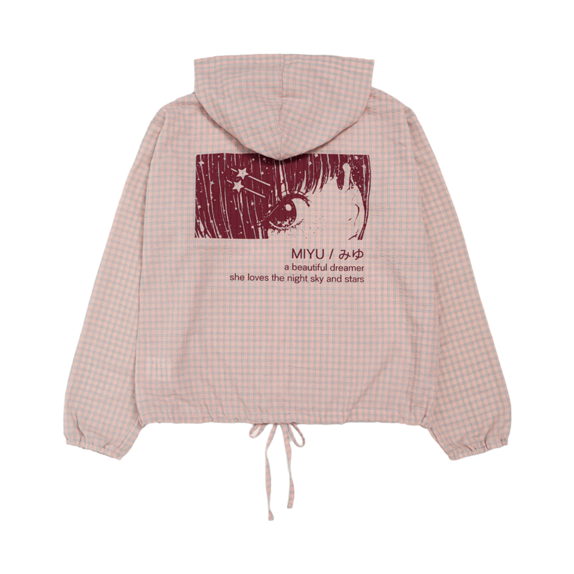 미헤브 미유 백프린트 후드 집업 자켓 핑크(mihev Miyu Back Print Hood Zip-Up Jacket Pink)