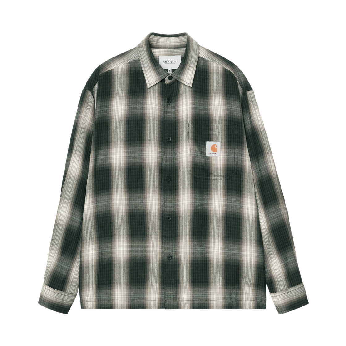 칼하트 WIP 롱슬리브 할린 셔츠 할린 체크 케일 그린(Carhartt WIP Long Sleeve Harlin Shirt Harlin Check Kale Green)