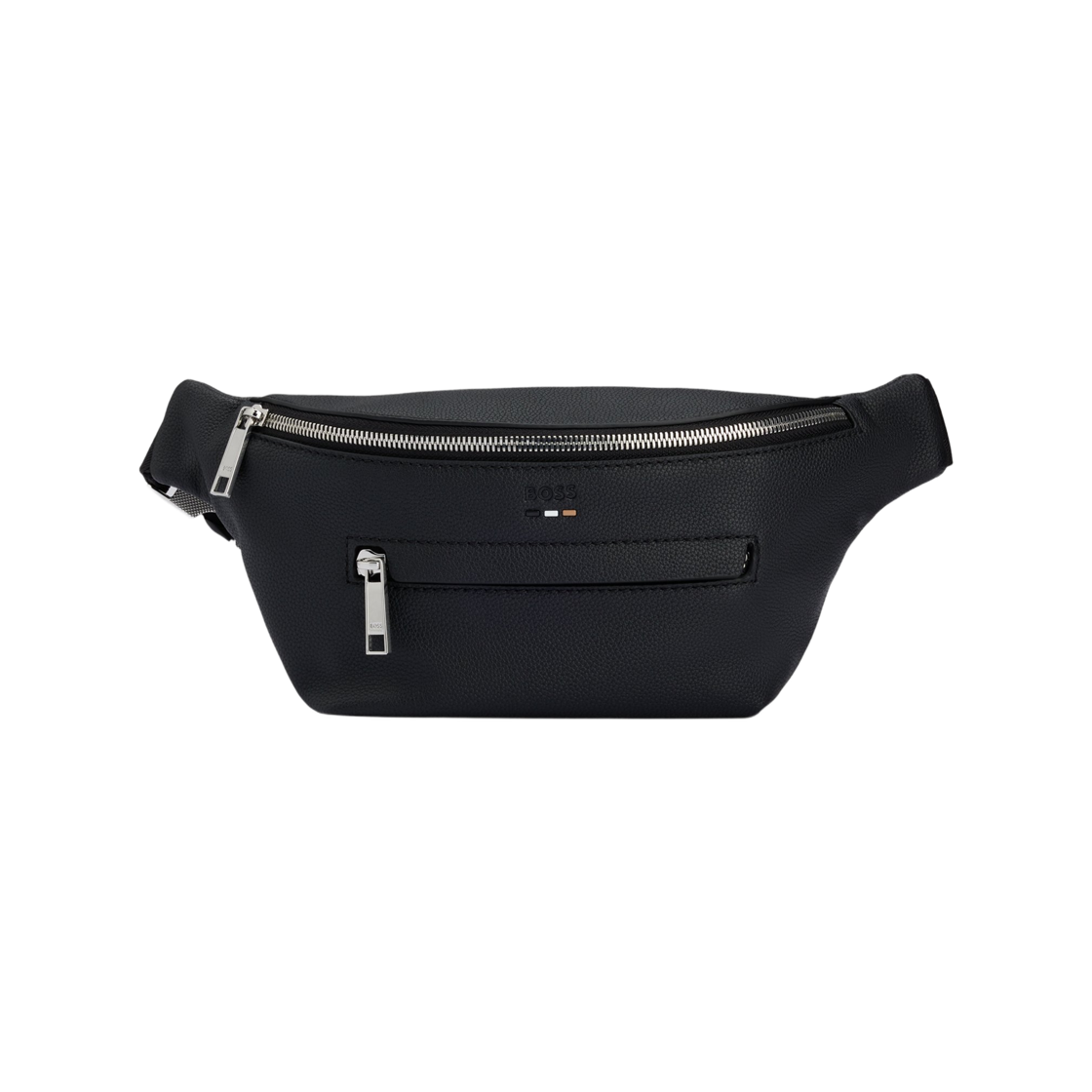 50523434-001 Hugo Boss Faux-Leather Belt Bag with Embossed Logo Black