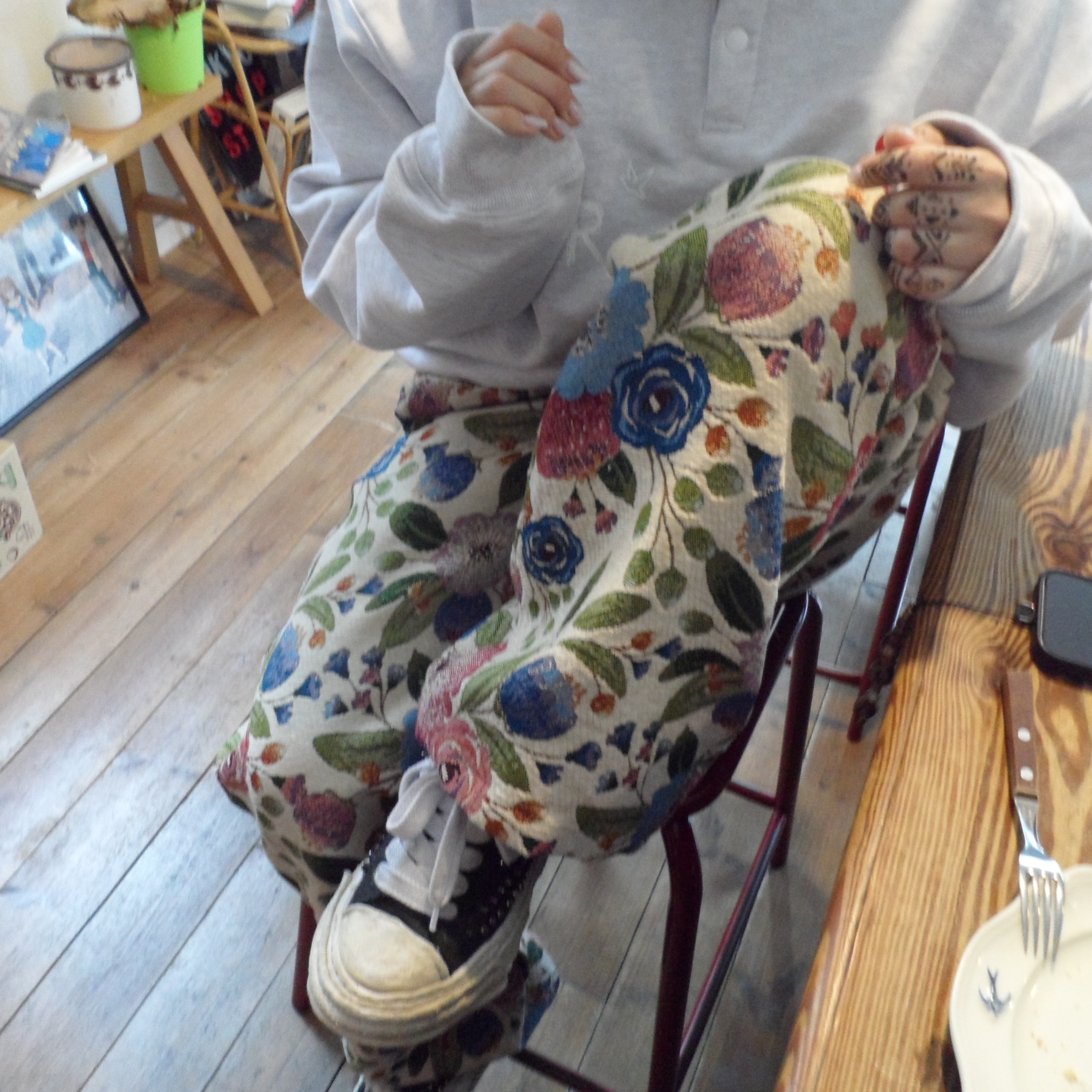 Bsrabbit Br Snap Henry Neck Sweatshirt Heather Gray 착용 스타일 - 3