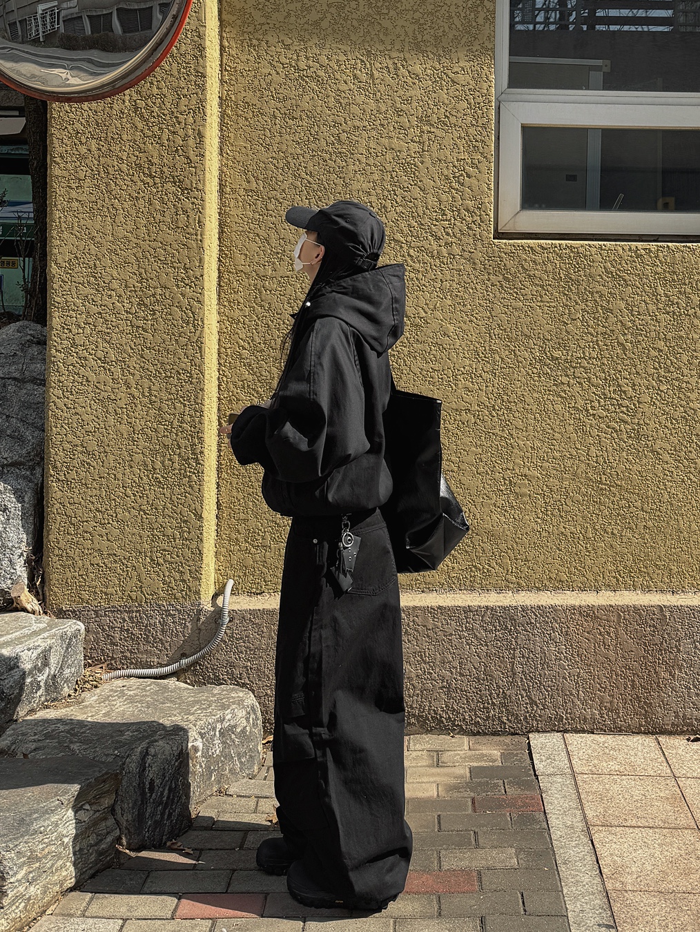 Mischief Rhombus Ball Cap Black 착용 스타일 - 5