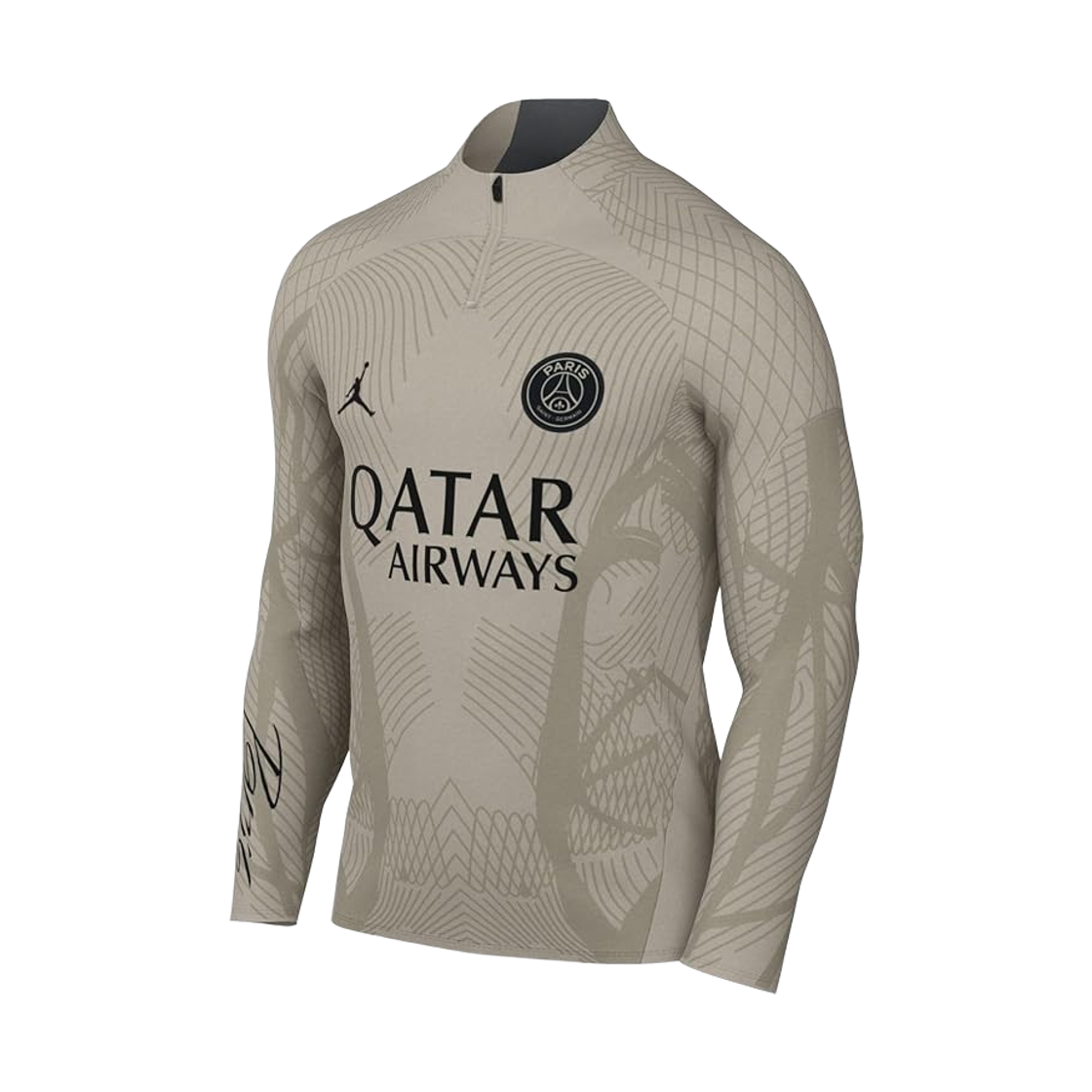 DZ0696-231 Jordan x Paris Saint-Germain Strike Elite Dri-Fit ADV Third Football Drill Top Stone Iron Grey (DZ0696-231) (Non Marking Ver.)