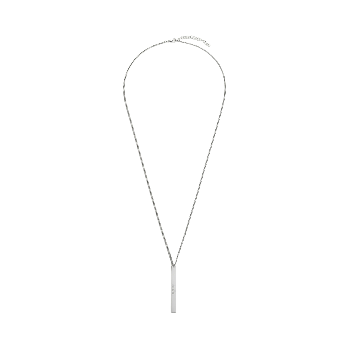 SM6UU0092P6469951 MM6 Maison Margiela Numeric Bar Necklace Polished Palladio