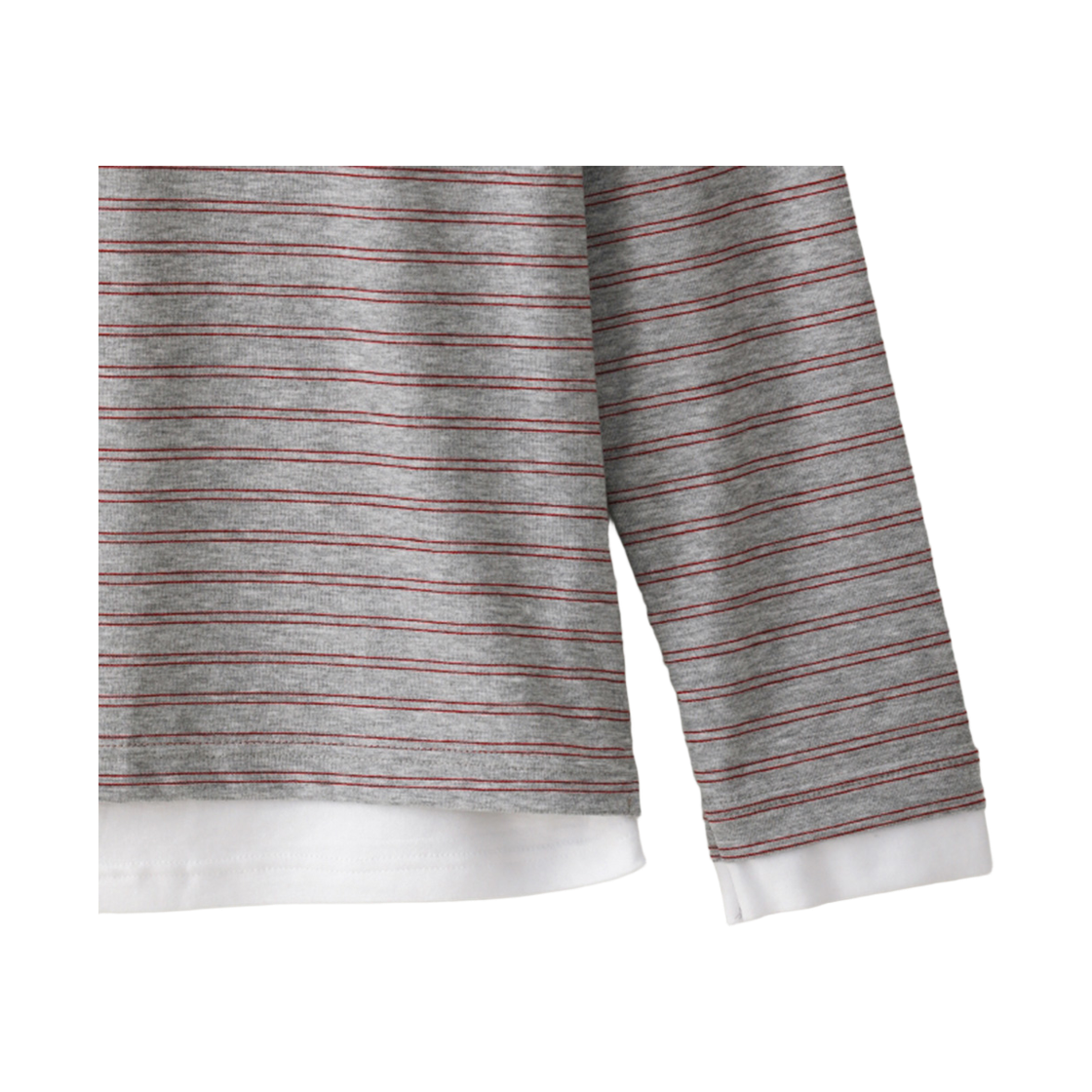 블루 선플라워 더블 레이어드 헨리넥 멜란지 그레이(Blue Sunflower Double Layer Henley Neck Melange Grey) - 5