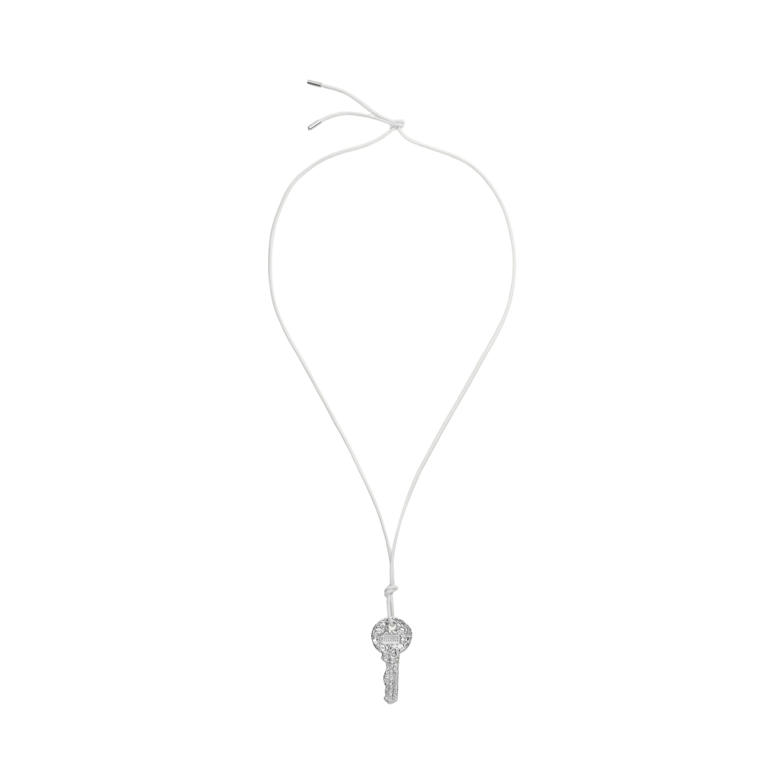 SM6UU0090P6622956 (W) MM6 Maison Margiela Silver Foil Key Necklace Polished Palladio