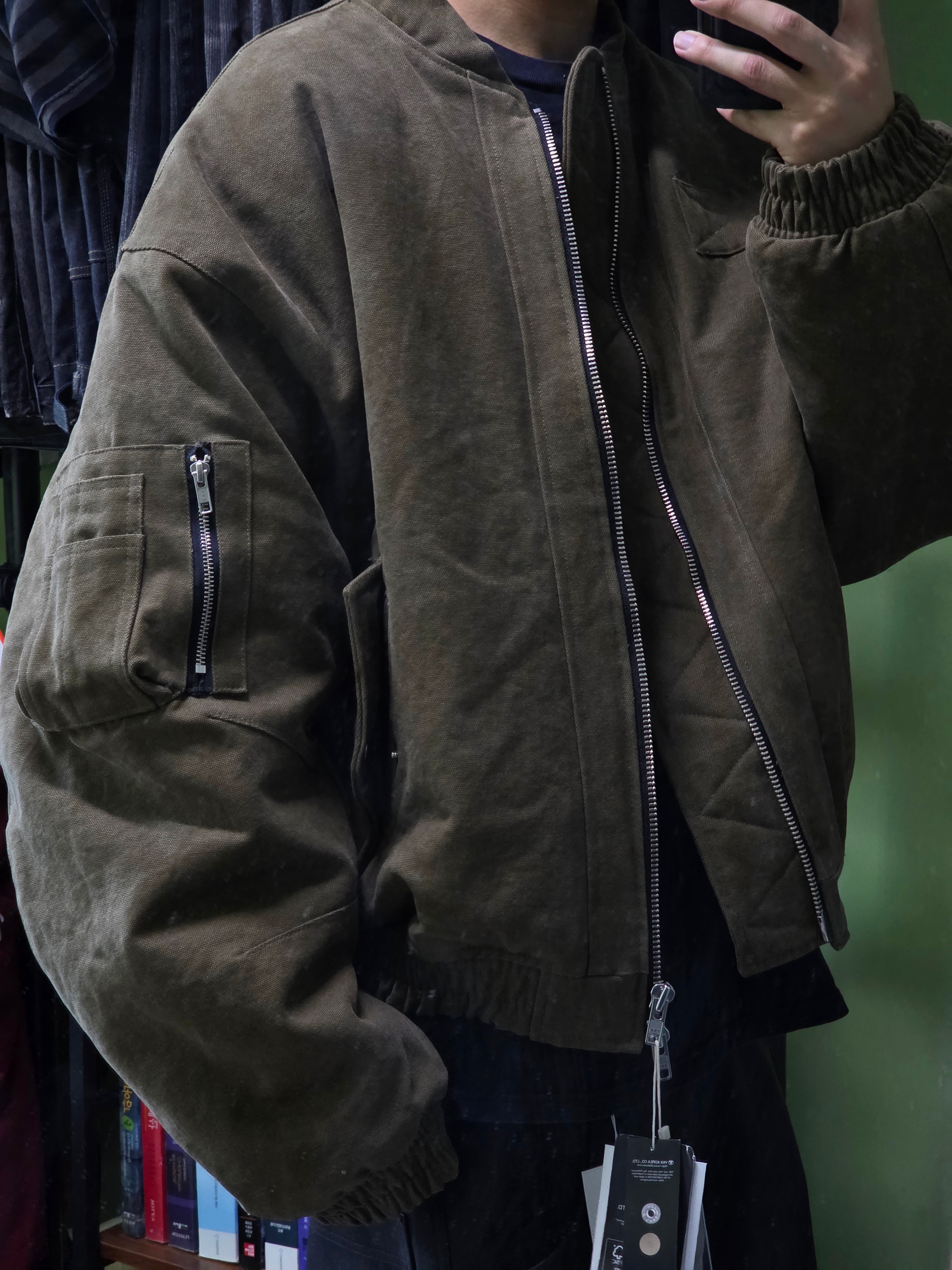 Kamien Trooper MA-1 Olive 착용 스타일