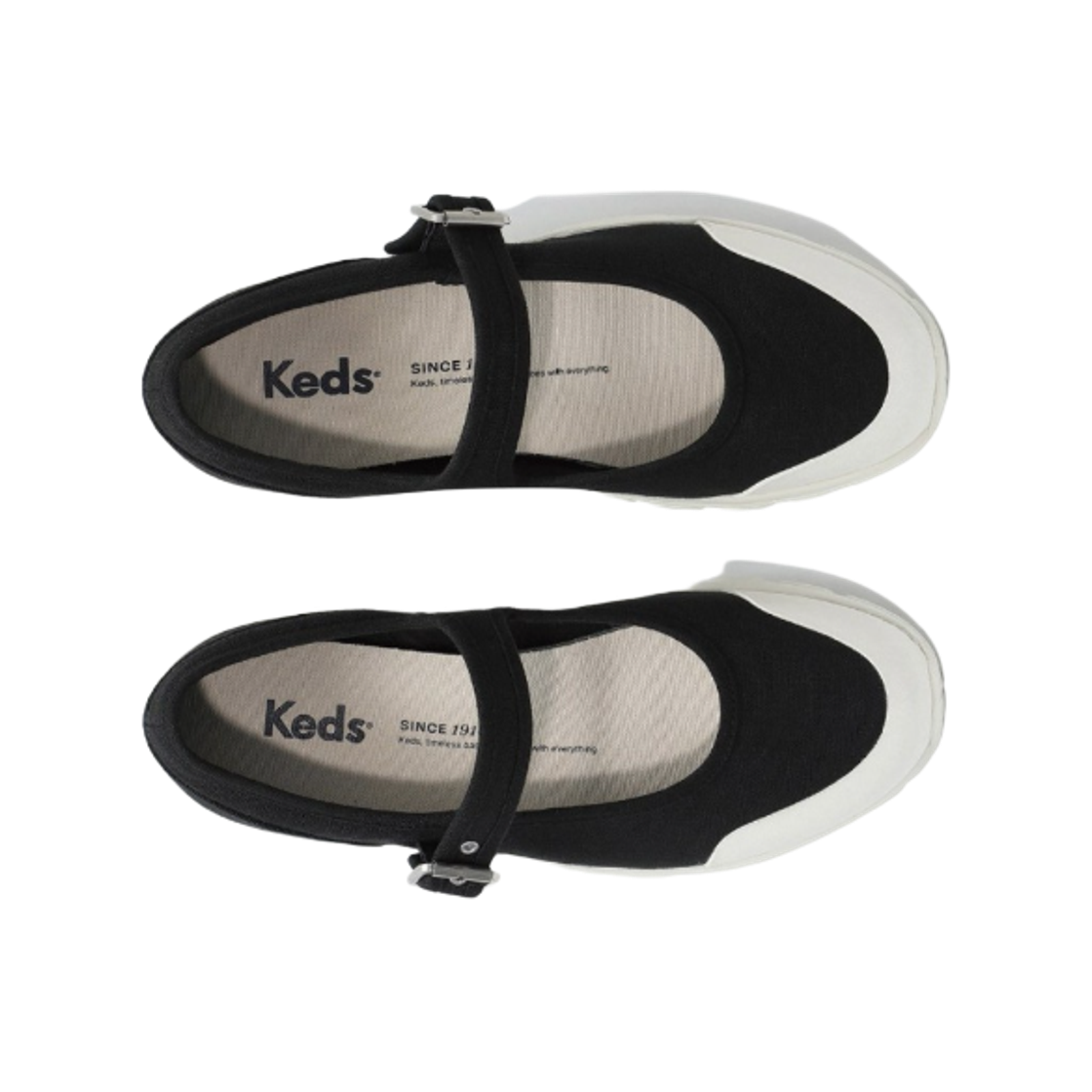(W) 케즈 볼드 메리제인 블랙 화이트((W) Keds Bold Mary Jane Black White) - 2