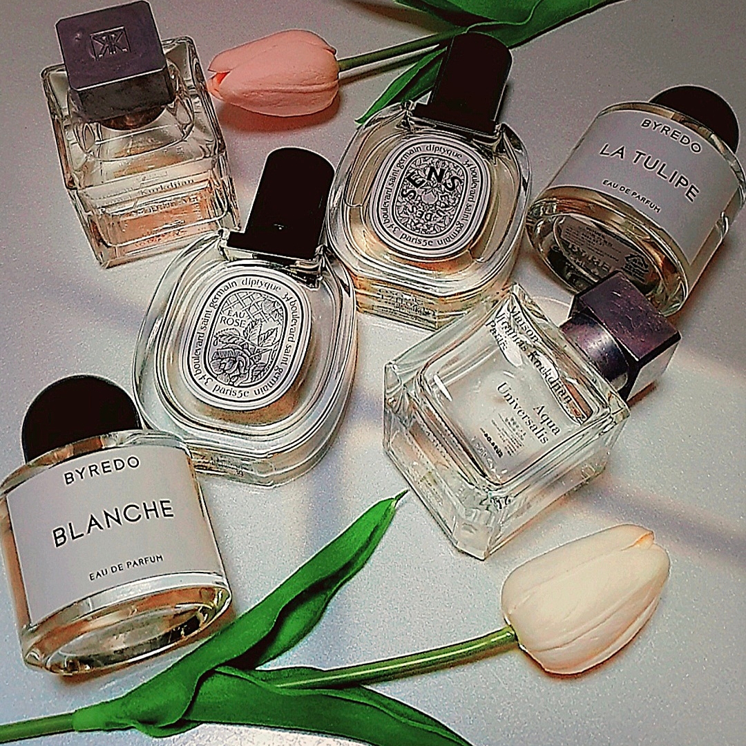 Byredo Blanche Eau De Parfum 50ml, Diptyque Eau Rose Eau De Toilette 50ml 착용 스타일