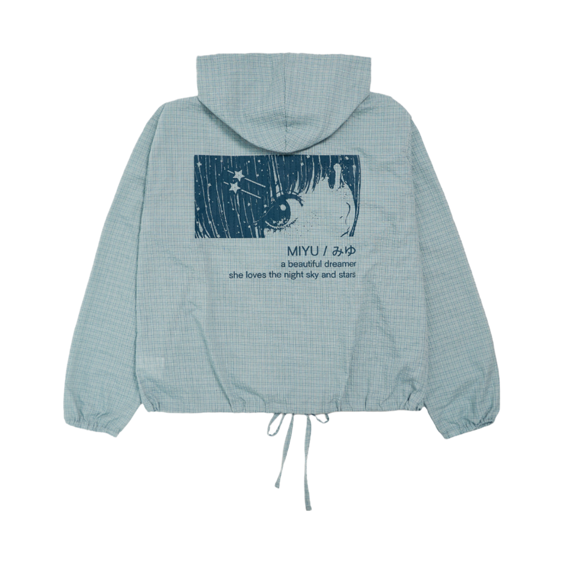 미헤브 미유 백프린트 후드 집업 자켓 민트(mihev Miyu Back Print Hood Zip-Up Jacket Mint)