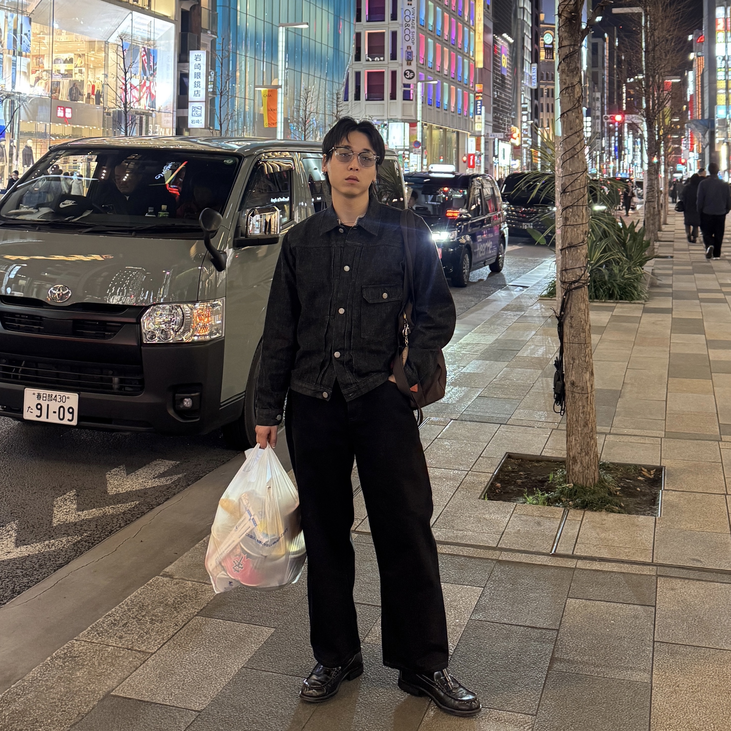 Fullcount 2107BKSS Type 1 Super Smooth Denim Jacket Black, Lemaire Twisted Belted Pants Heavy Denim Black 착용 스타일