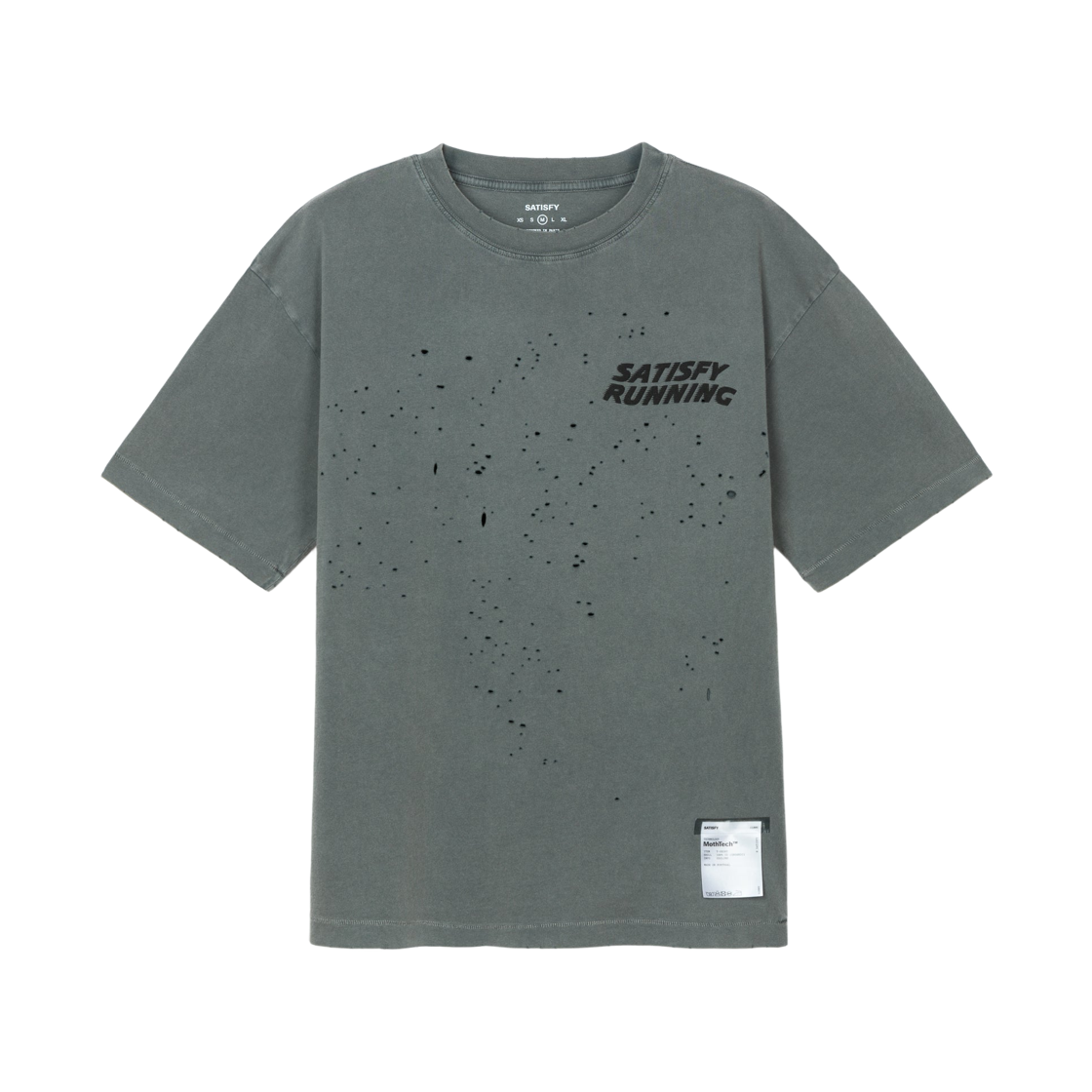 새티스파이 모스테크 티셔츠 페이디드 블랙(Satisfy MothTech T-Shirt Faded Black) - 1