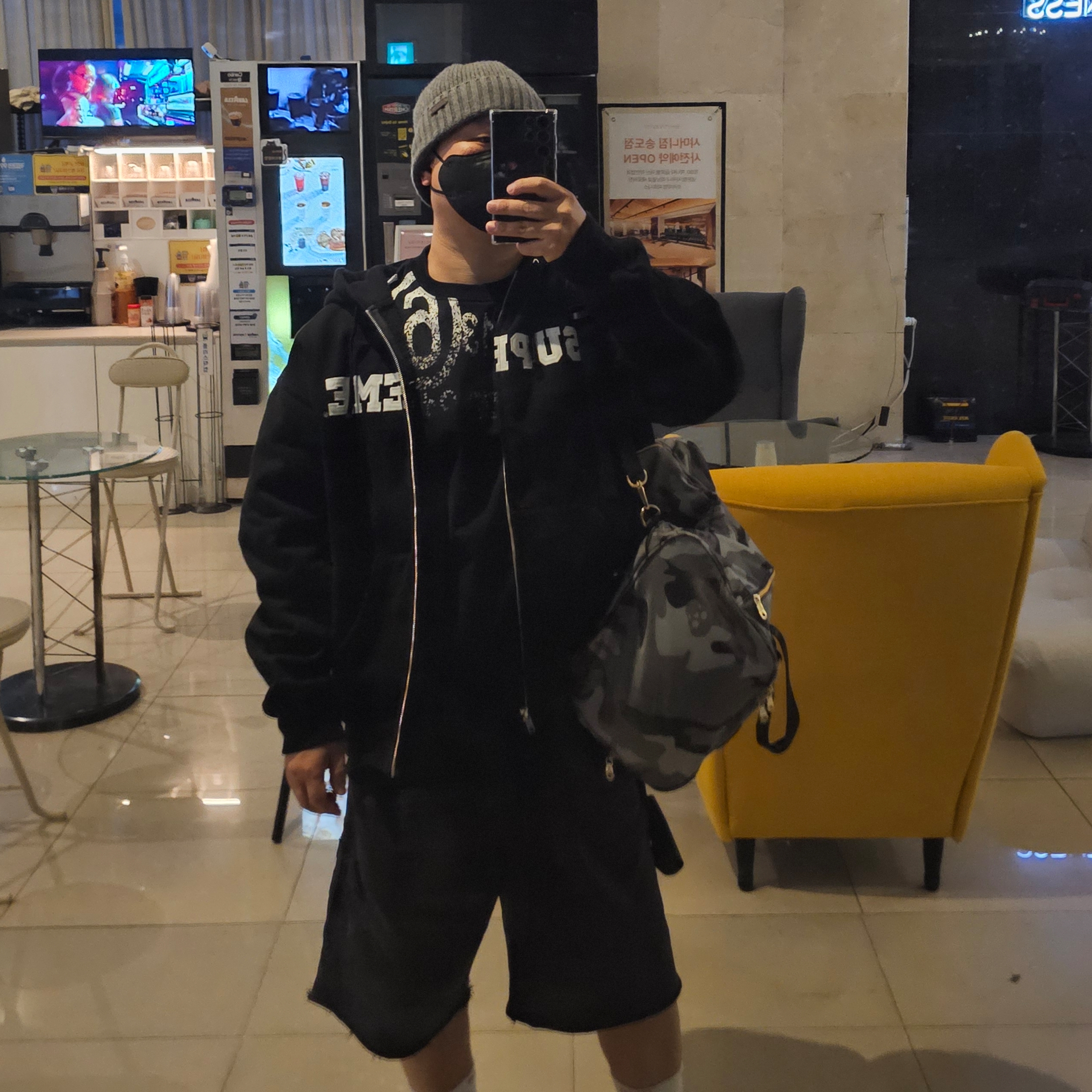 Supreme Collegiate Applique Zip Up Hooded Sweatshirt Black - 25FW, Nike Air Zoom Spiridon Cage 2 Varsity Red 착용 스타일 - 2
