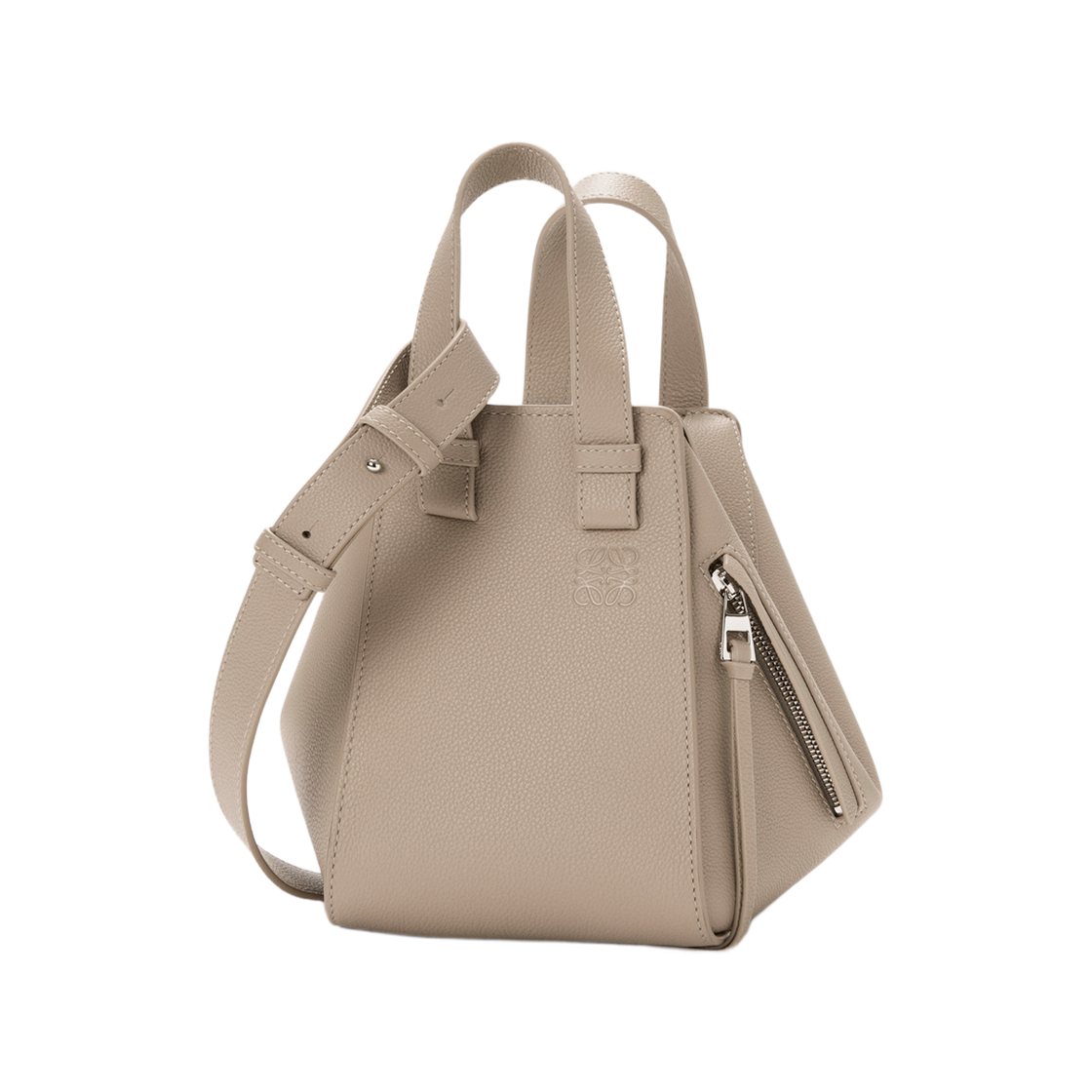 A538H13X23-5541 Loewe Compact Hammock Bag in Soft Grained Calfskin Clay