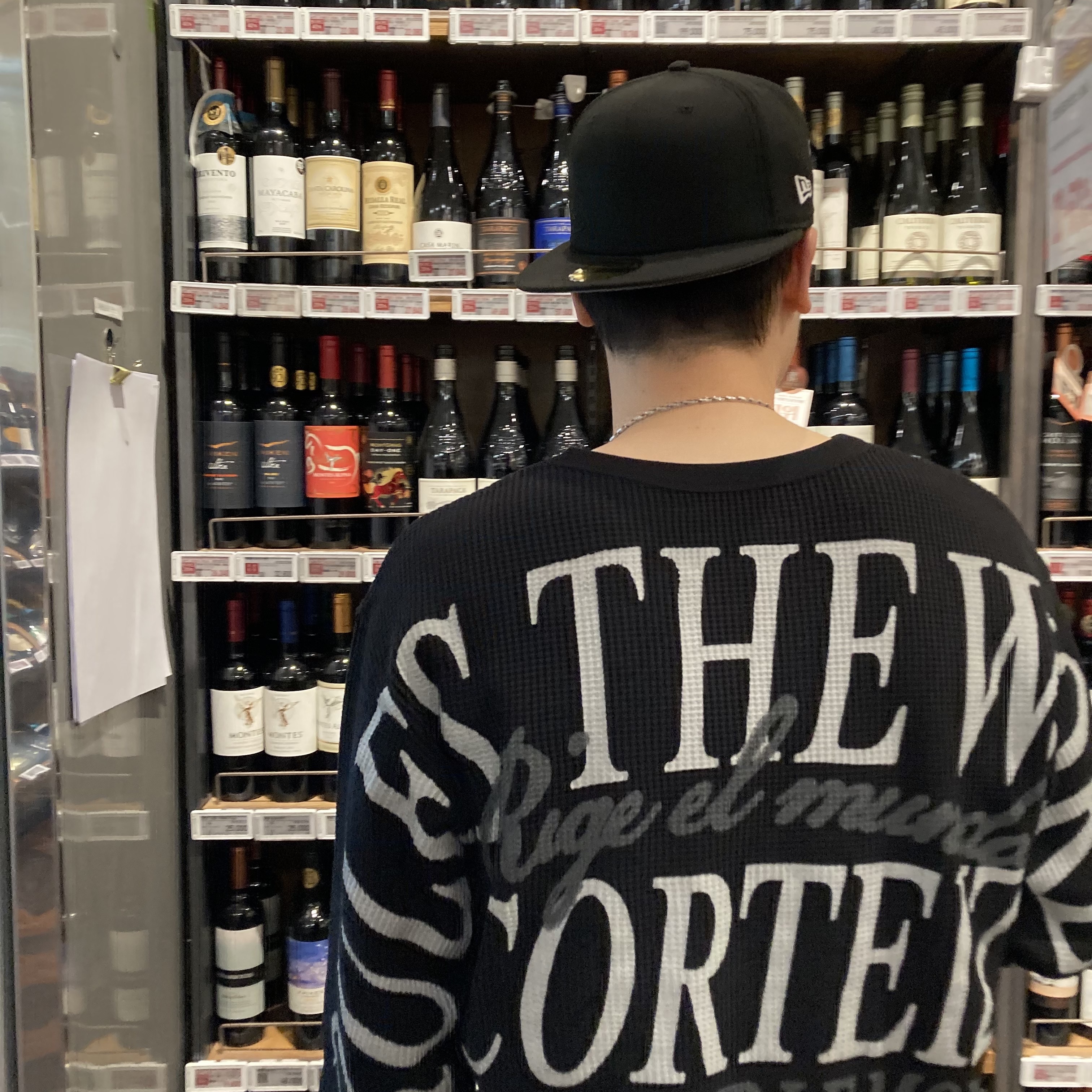 Corteiz Worldwide Waffle Thermal Black 착용 스타일