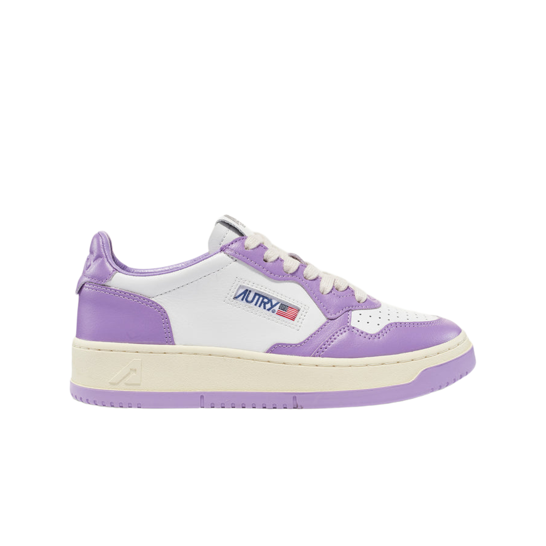 (W) 오트리 메달리스트 로우 스니커즈 퍼플((W) Autry Medalist Low Sneakers Purple) - 1