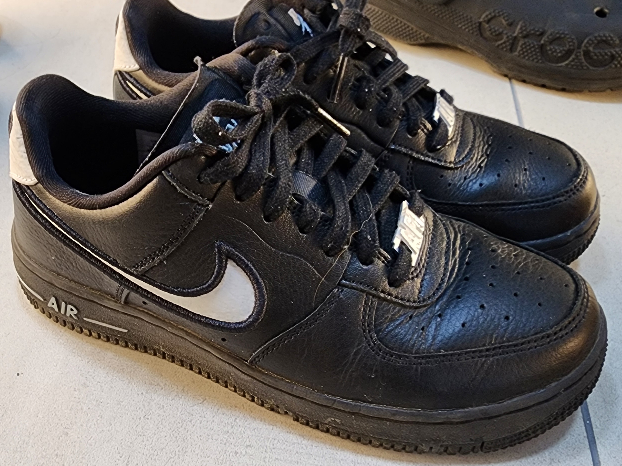 (W) Nike Air Force 1 Dance Black Metallic Silver 착용 스타일