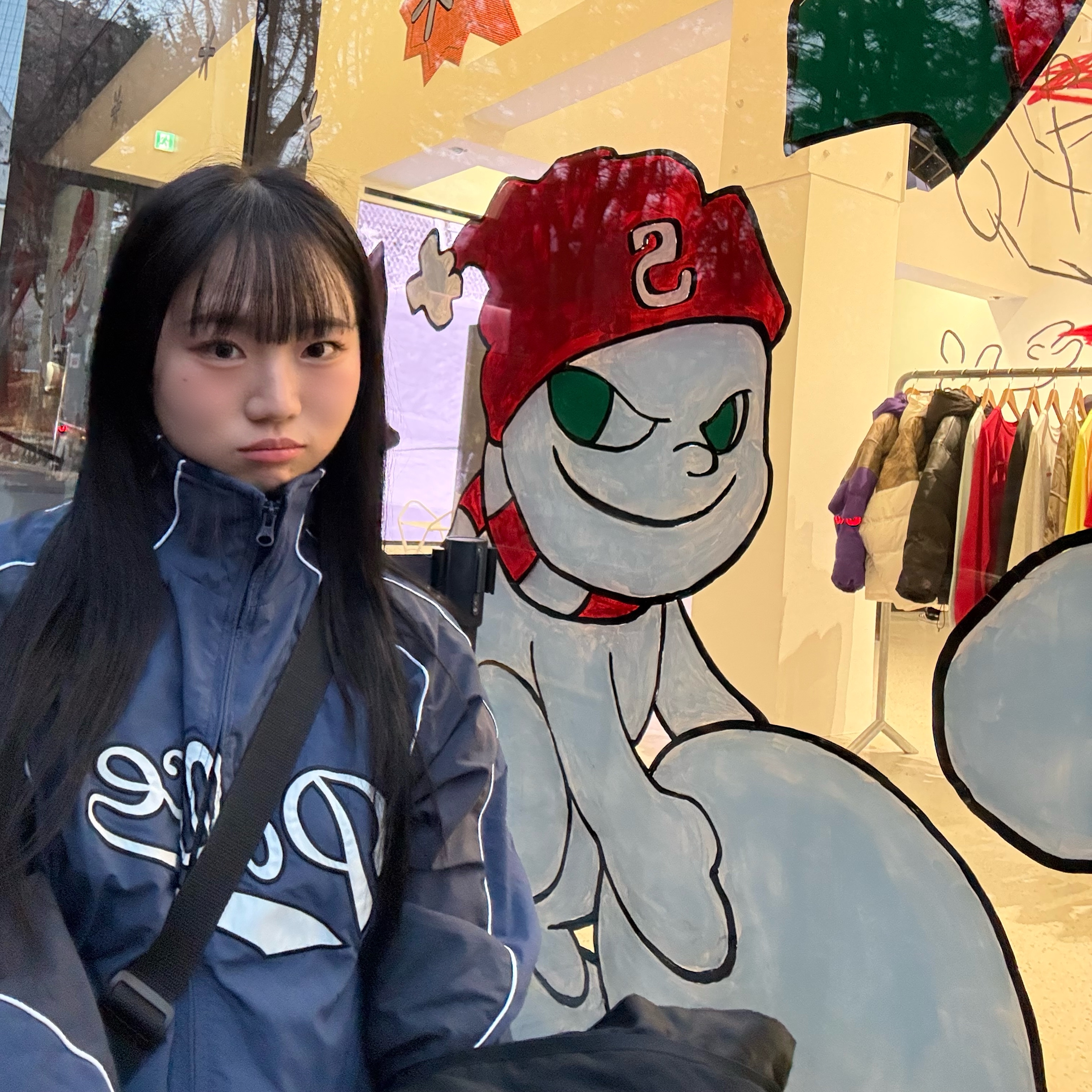 Palace Sport Mit Script Jacket Navy - 22FW 착용 스타일 - 1