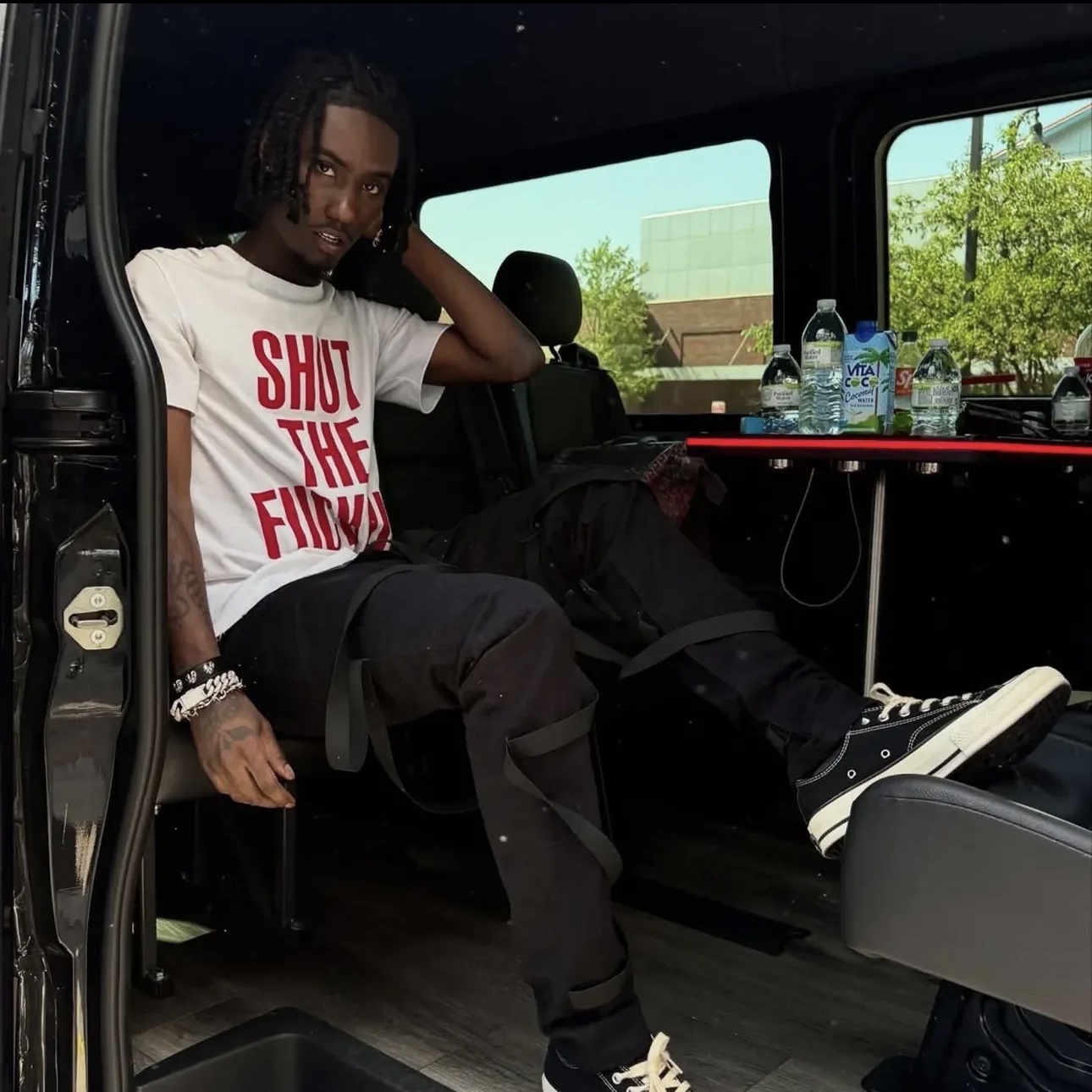 Supreme x Number (N)ine Shut Up Tee White - 25FW 착용 스타일 - 4