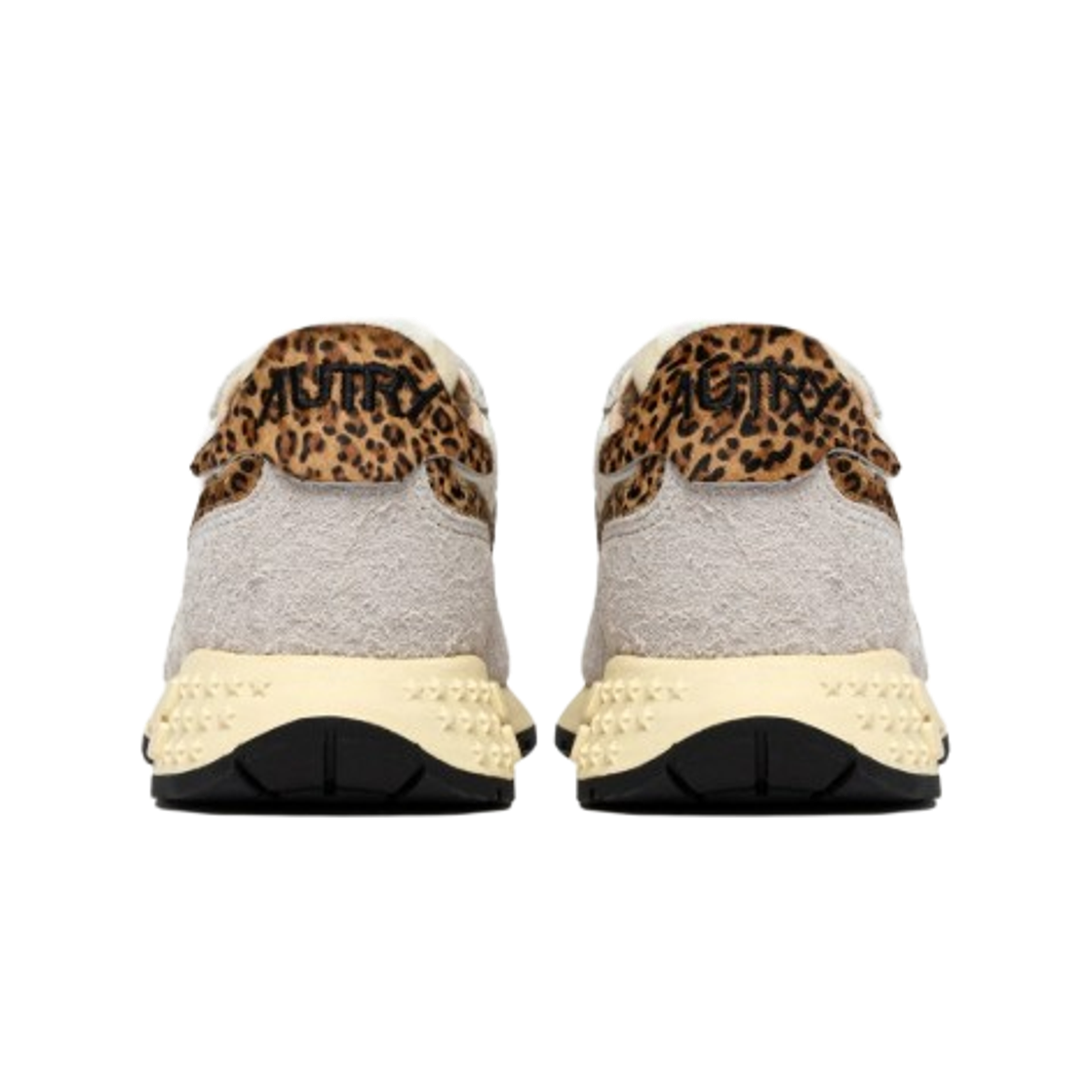 (W) 오트리 나일론 스웨이드 릴윈드 로우 스니커즈 화이트 레오파드((W) Autry Reelwind Low Sneakers in Nylon and Suede White Leopard) - 3